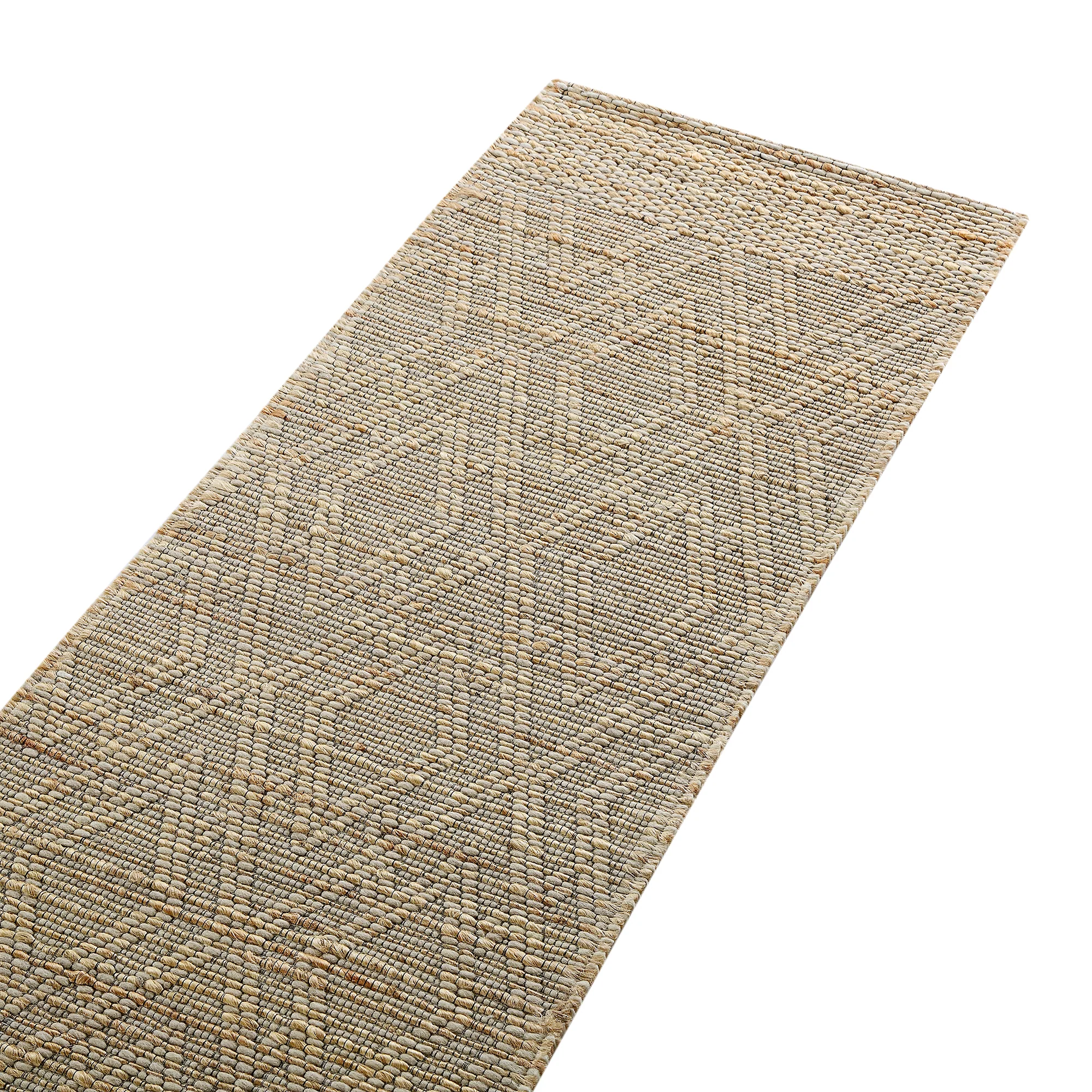 Cambria Wool and Jute Handwoven Patterned Runner - Image 6
