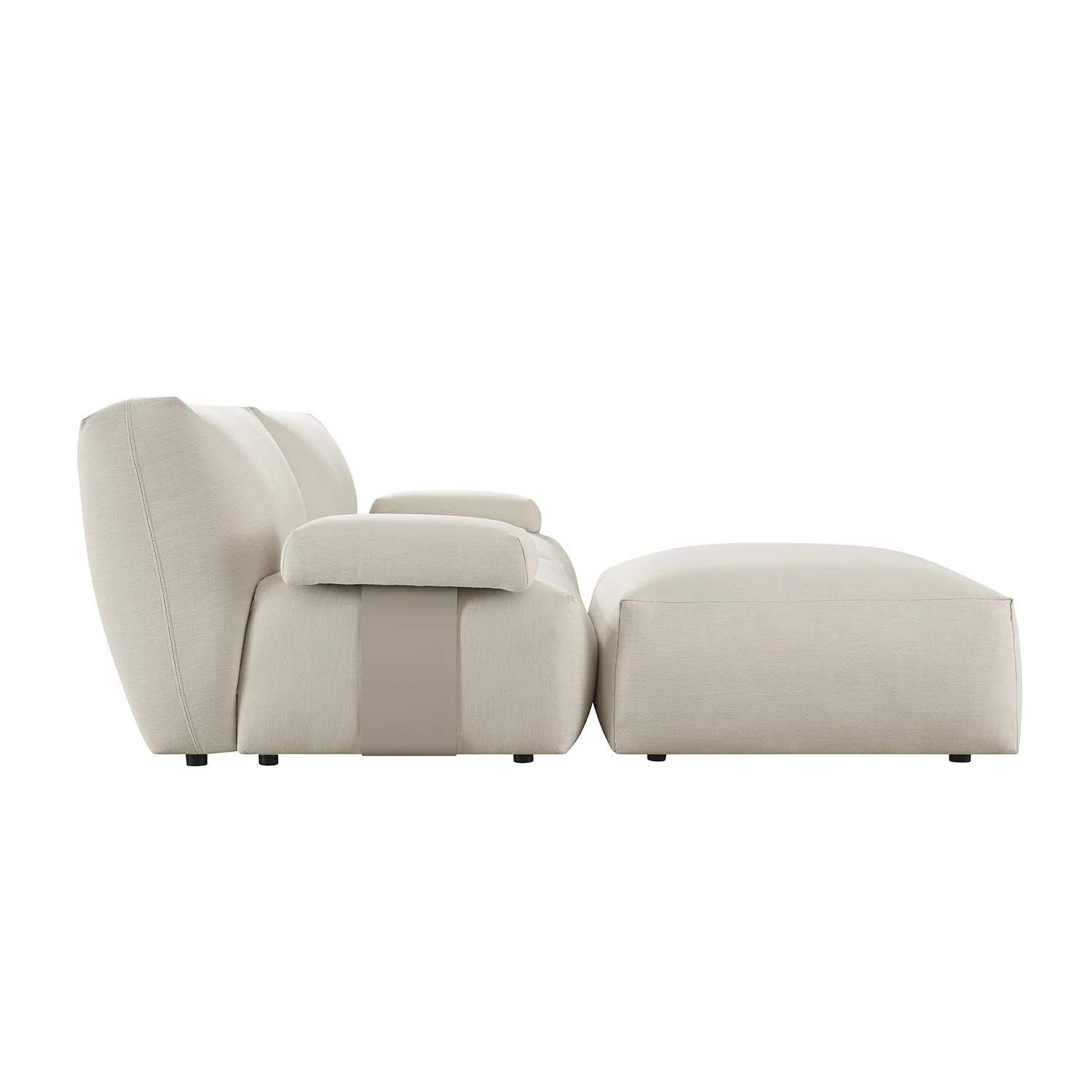 Carlyle Beige Cotton Blend Modular Sofa, 2-Piece Chaise - Image 17