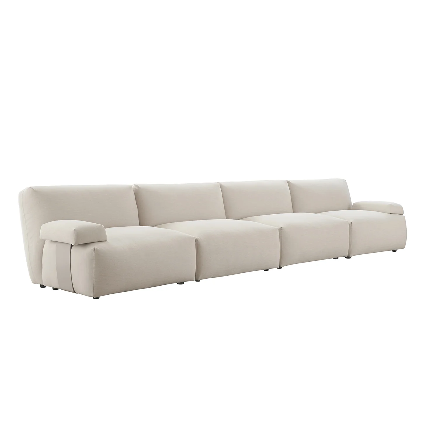 Carlyle Beige Cotton Blend Modular Sofa, 4-Piece - Image 2