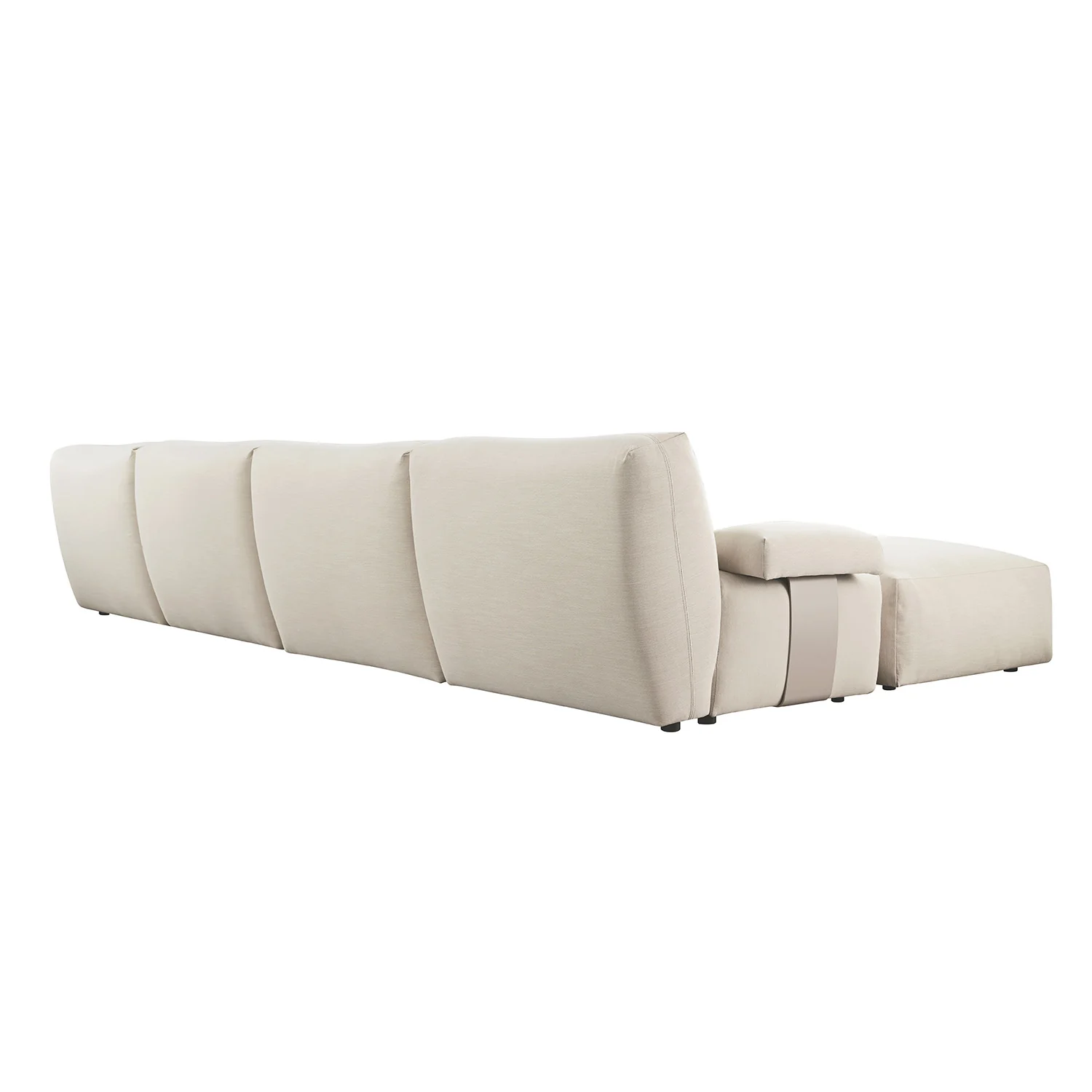 Carlyle Beige Cotton Blend Modular Sofa, 4-Piece Chaise - Image 13