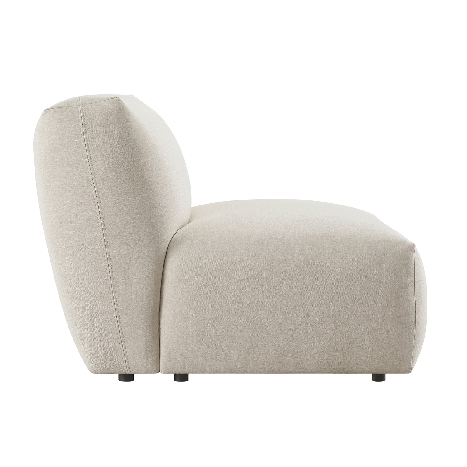 Carlyle Beige Cotton Blend Modular Sofa, Armless Seat - Image 12