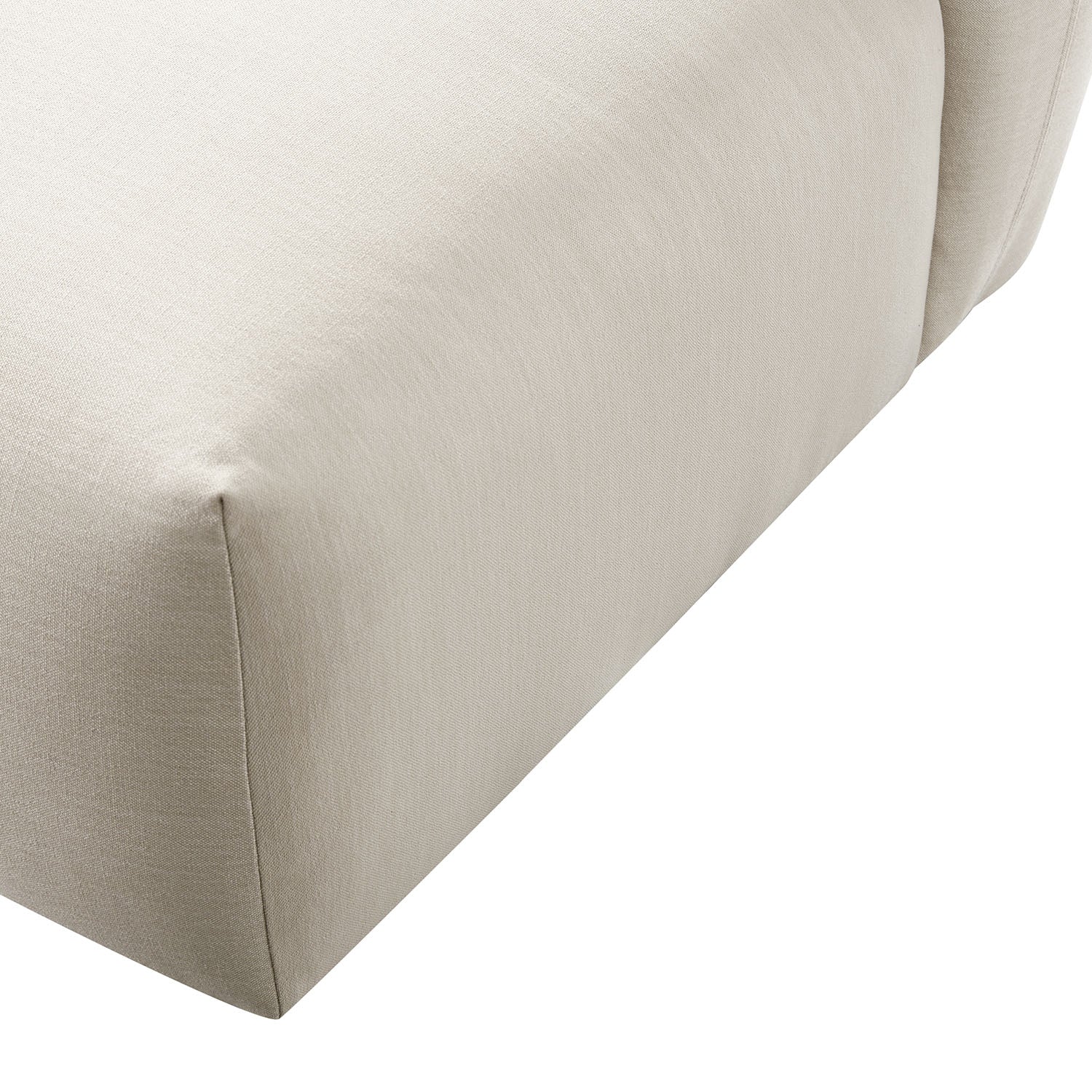 Carlyle Beige Cotton Blend Modular Sofa, Armless Seat - Image 17