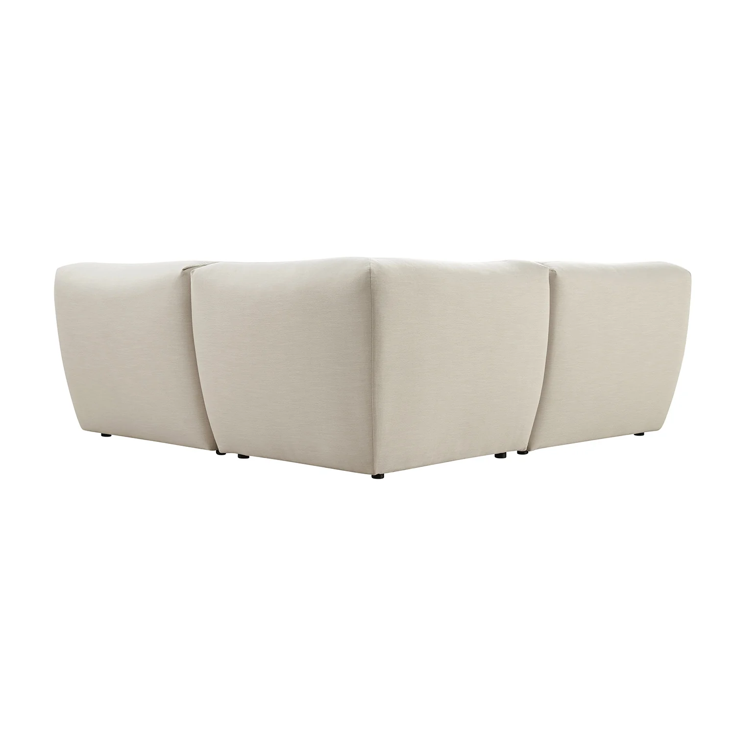 Carlyle Beige Cotton Blend Modular Sofa, Compact Corner Set - Image 13