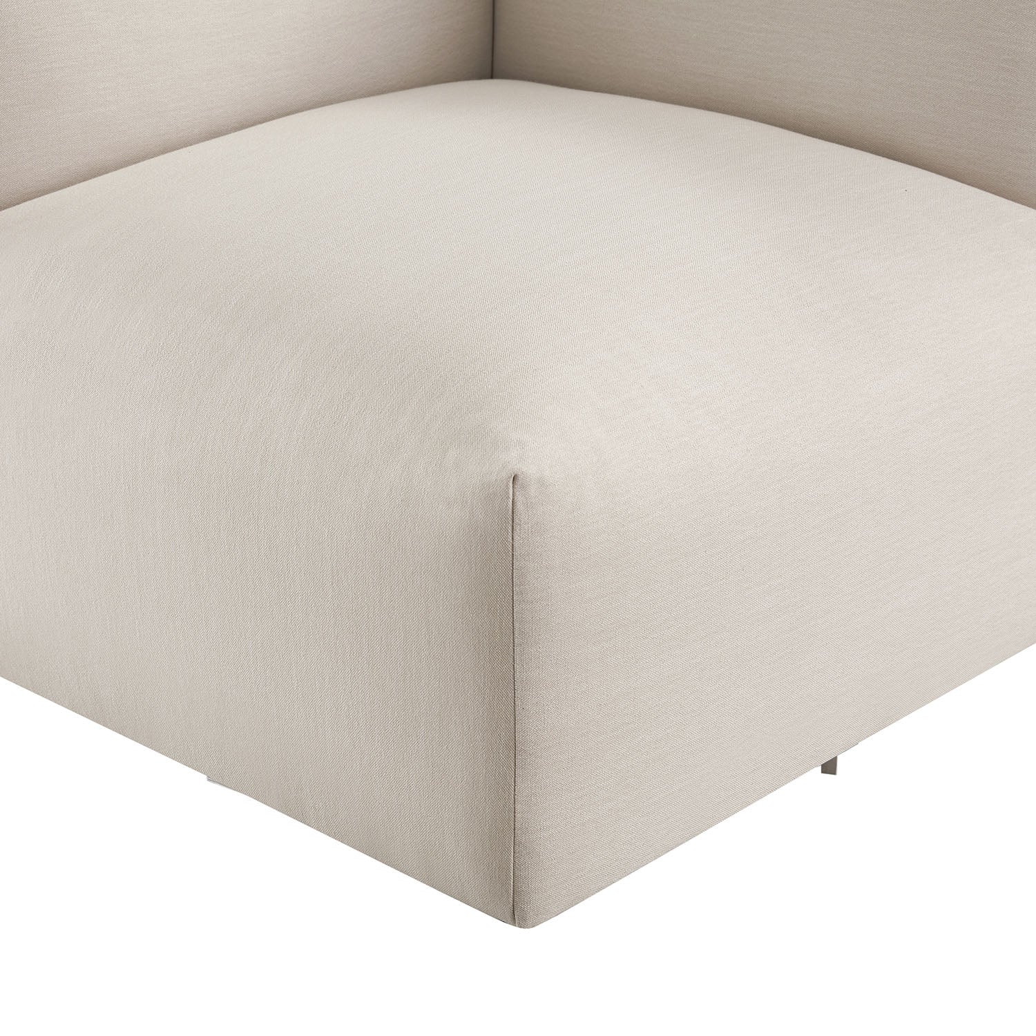 Carlyle Beige Cotton Blend Modular Sofa, Corner Seat - Image 12
