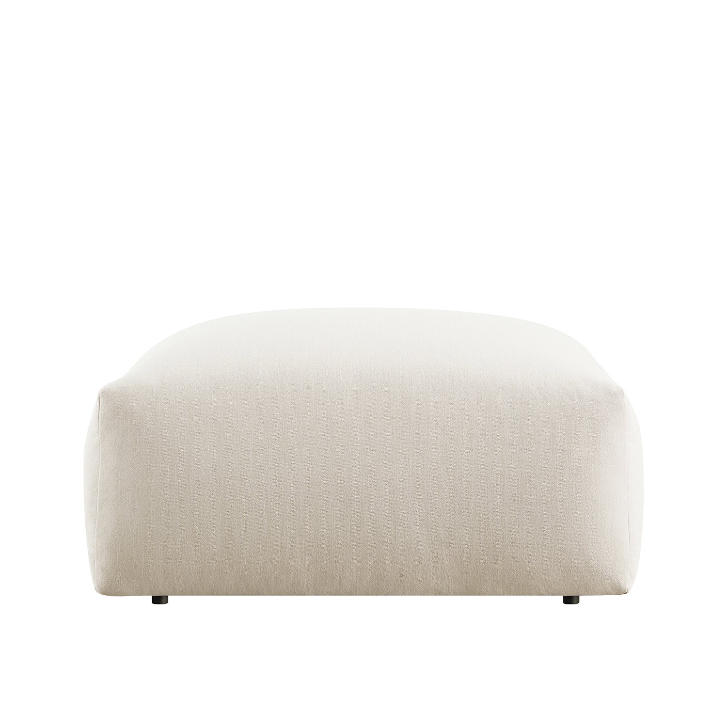 Carlyle Beige Cotton Blend Modular Sofa, Stool - Image 6