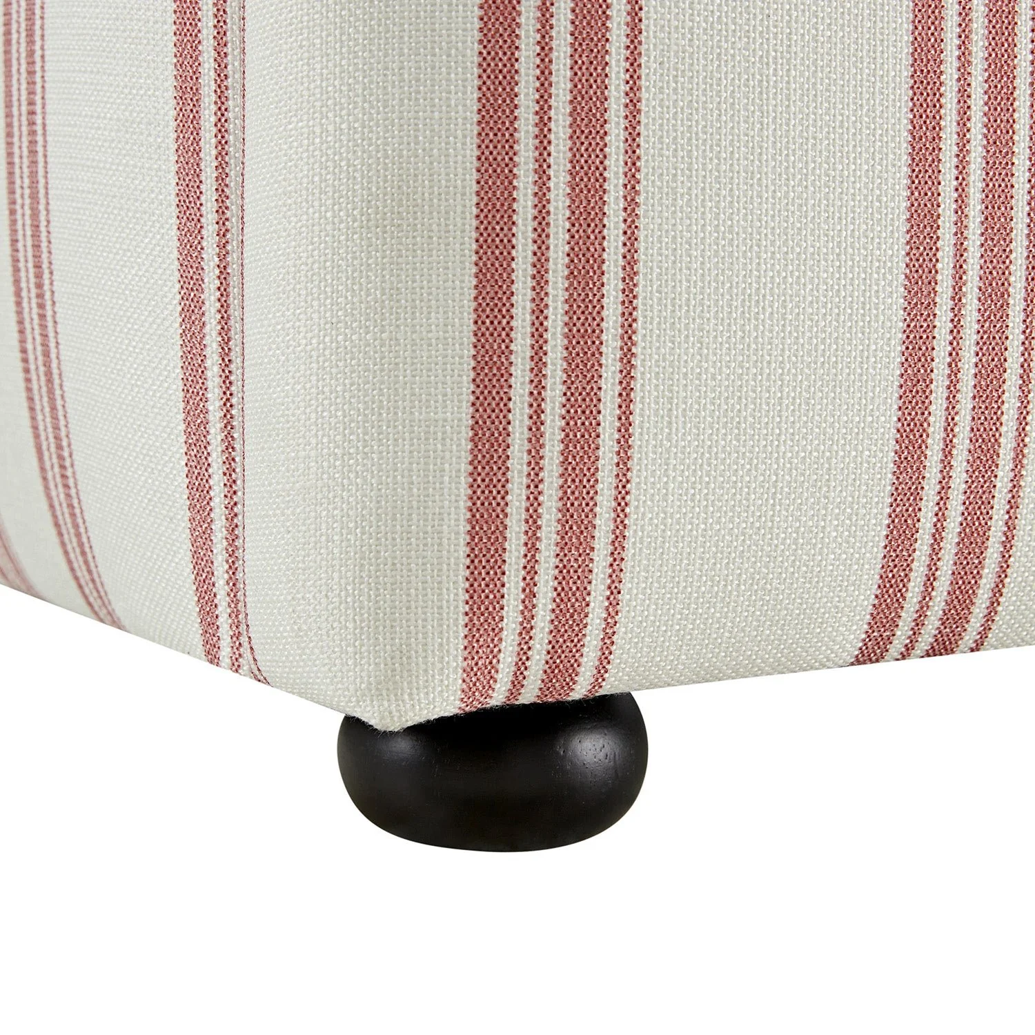 Celeste Upholstered Storage Bed with Ruffled Headboard, Peony Red Stripe - Image 19