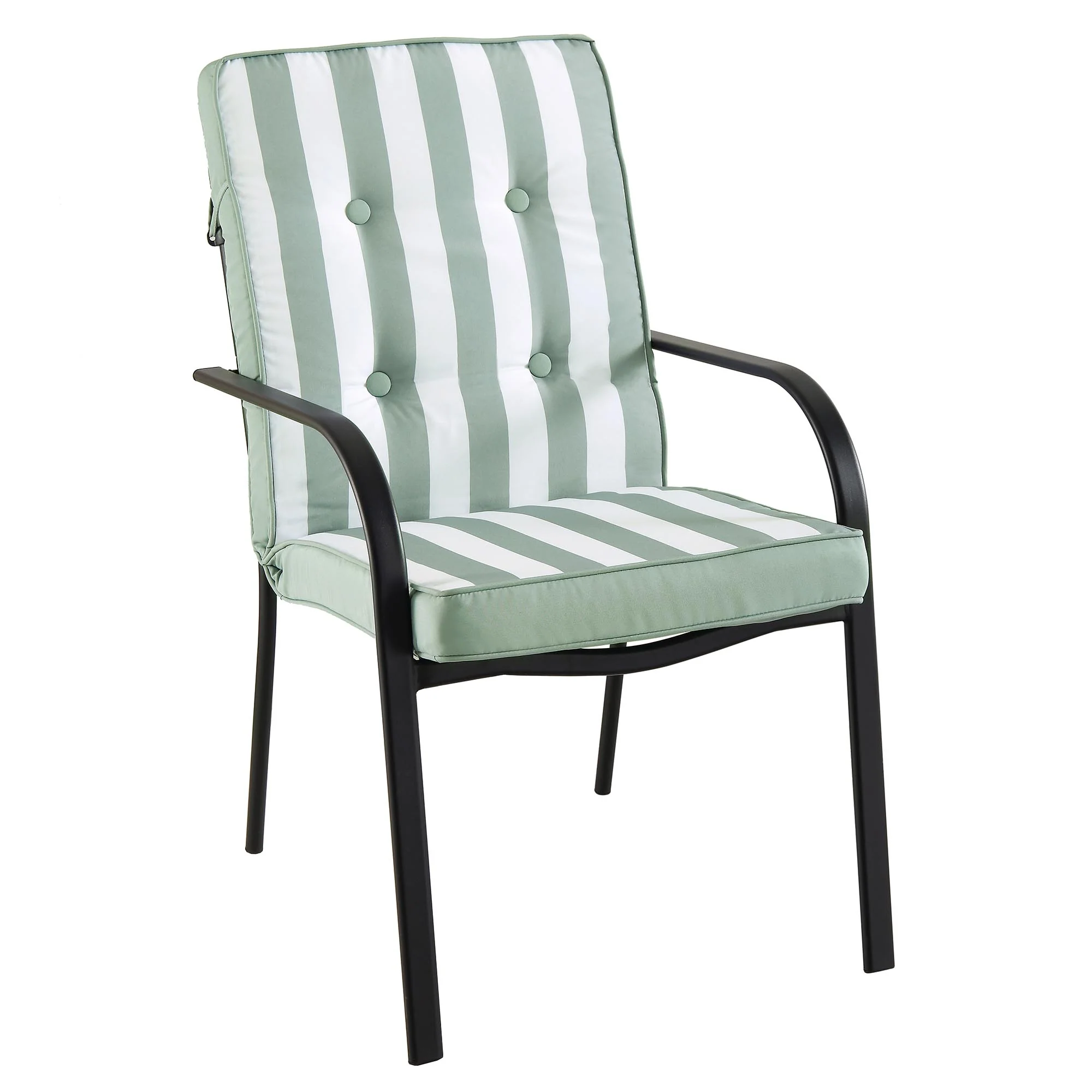 Champneys 4-Seater Steel and Fabric Outdoor Patio Dining Set with Parasol, Sage Green - Image 12