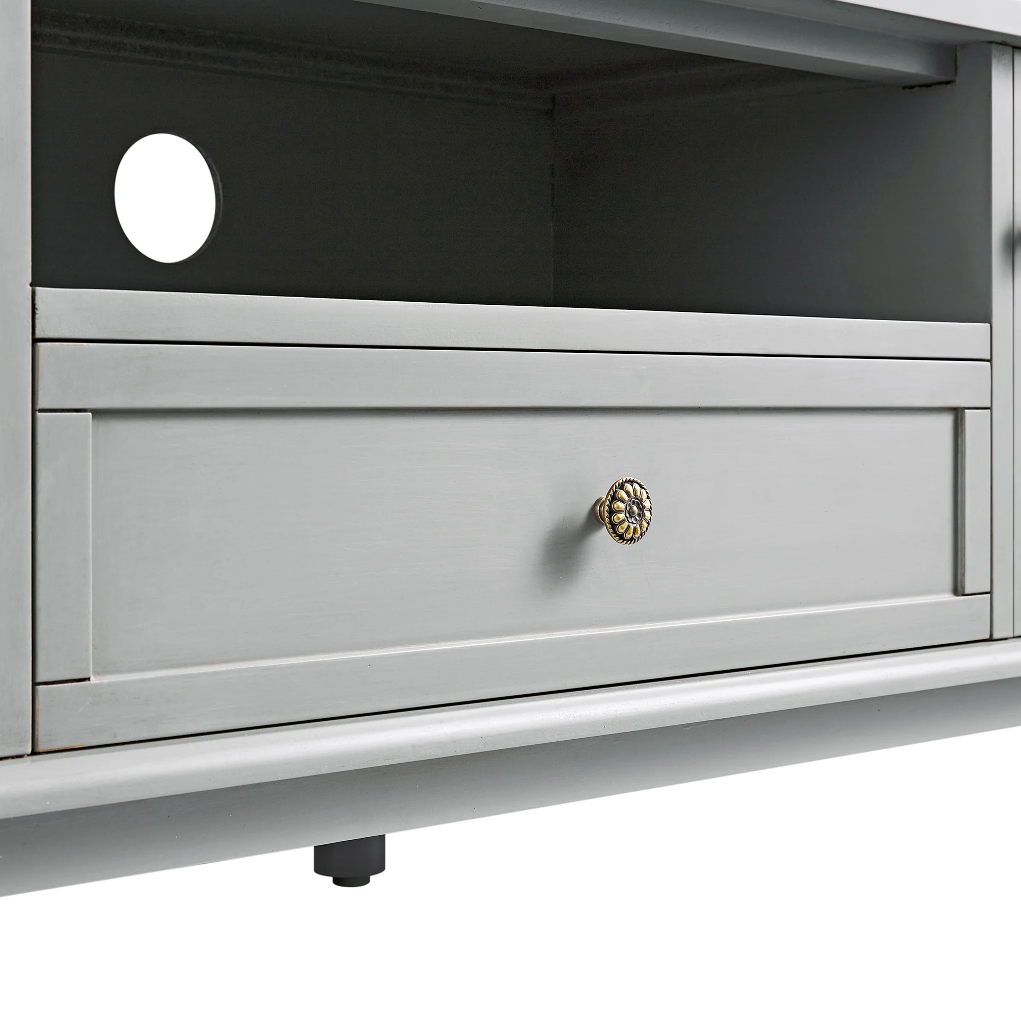 Chantilly Mid Grey 150cm Wide TV Unit - Image 10