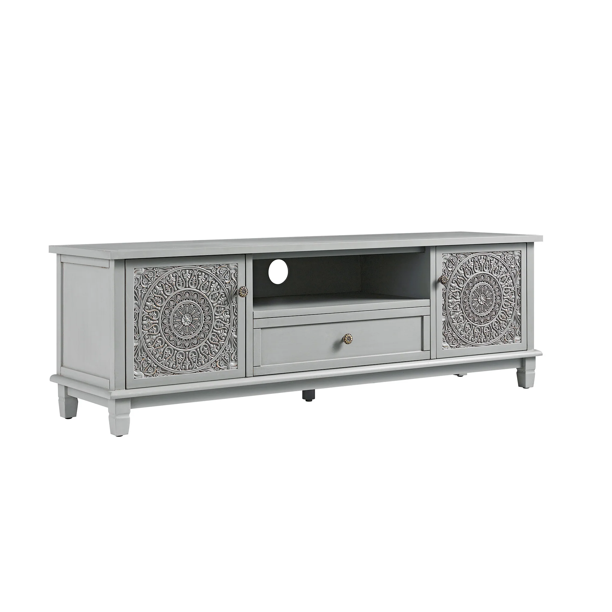 Chantilly Mid Grey 150cm Wide TV Unit - Image 2