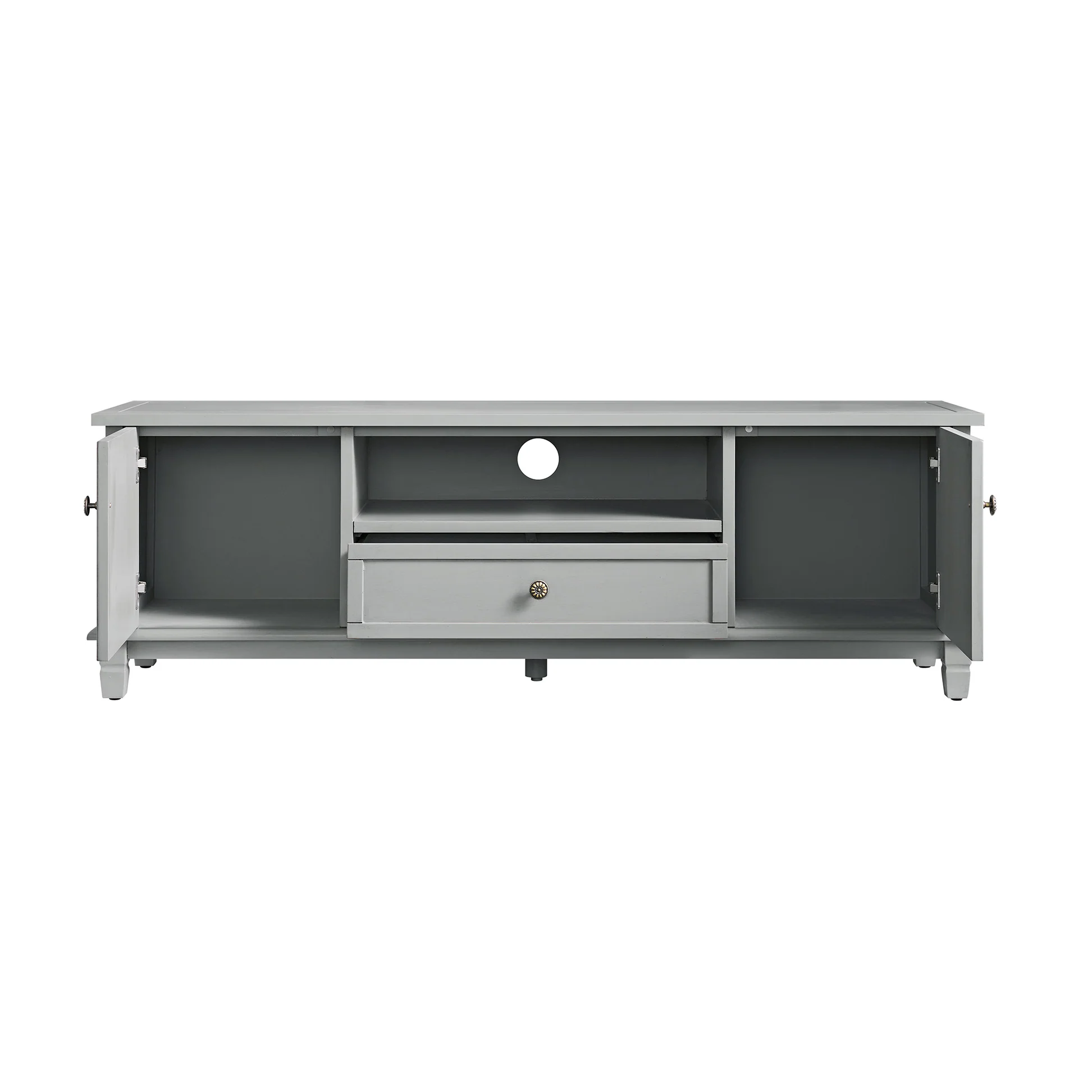 Chantilly Mid Grey 150cm Wide TV Unit - Image 4