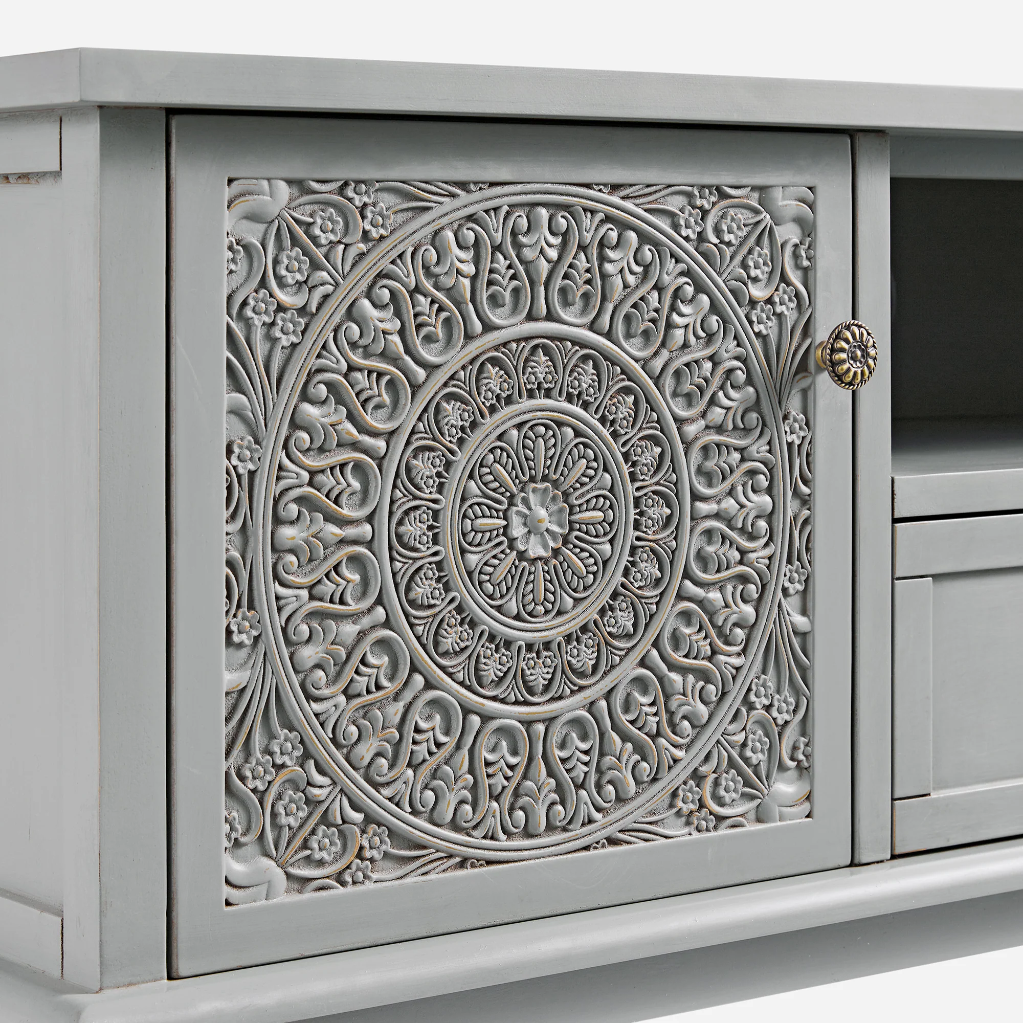 Chantilly Mid Grey 150cm Wide TV Unit - Image 8