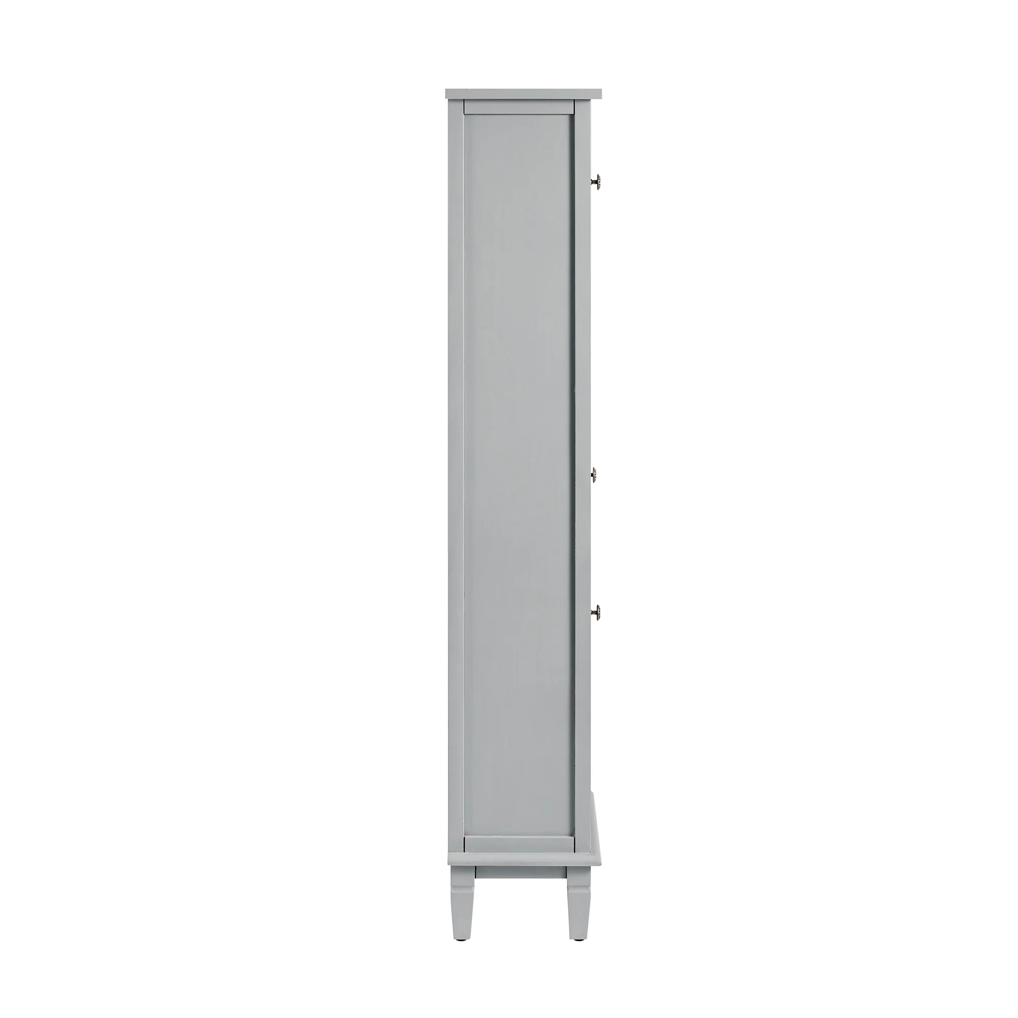 Chantilly Mid Grey Carved Bathroom Tallboy Cabinet - Image 5