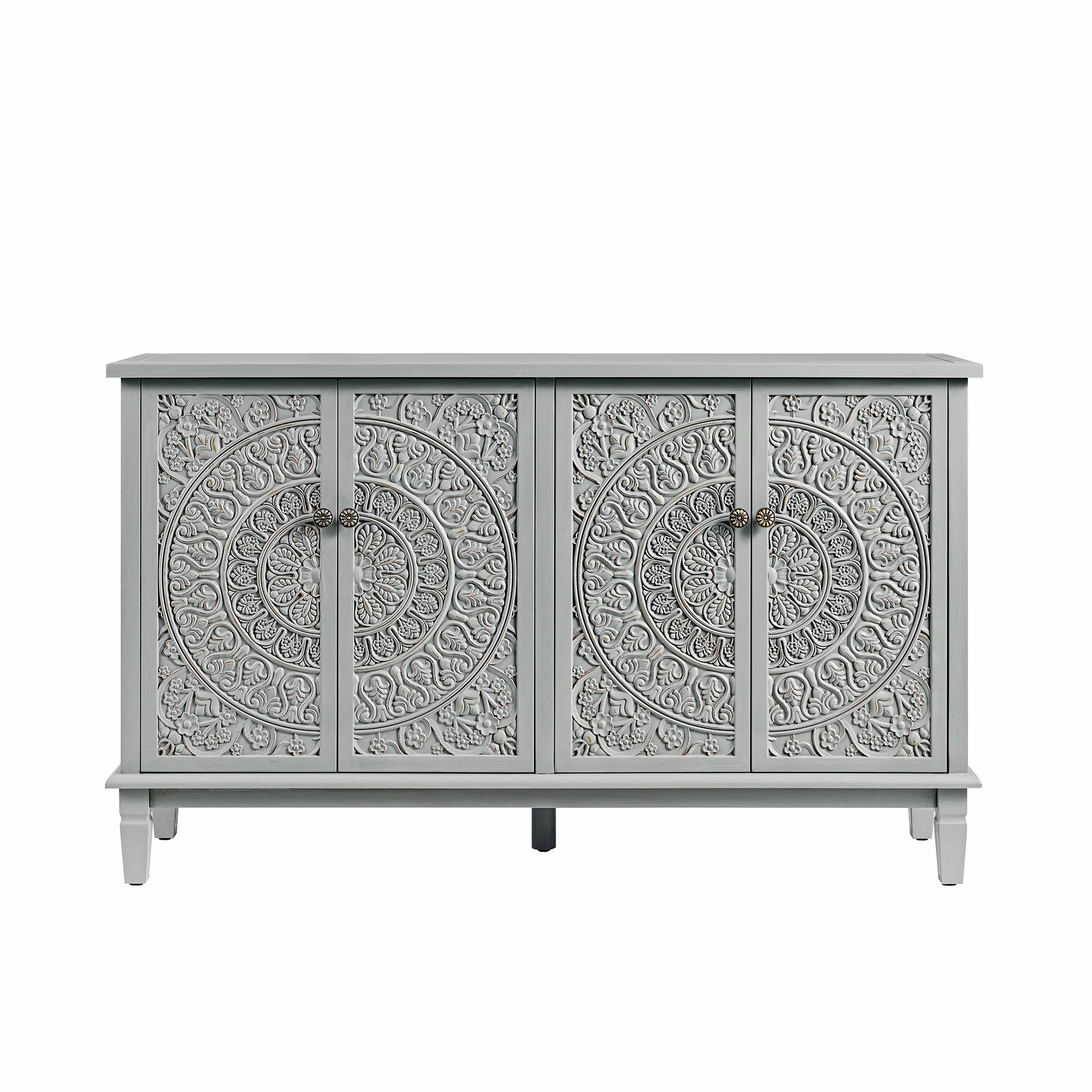 Chantilly Mid Grey Carved Large Sideboard - Image 8
