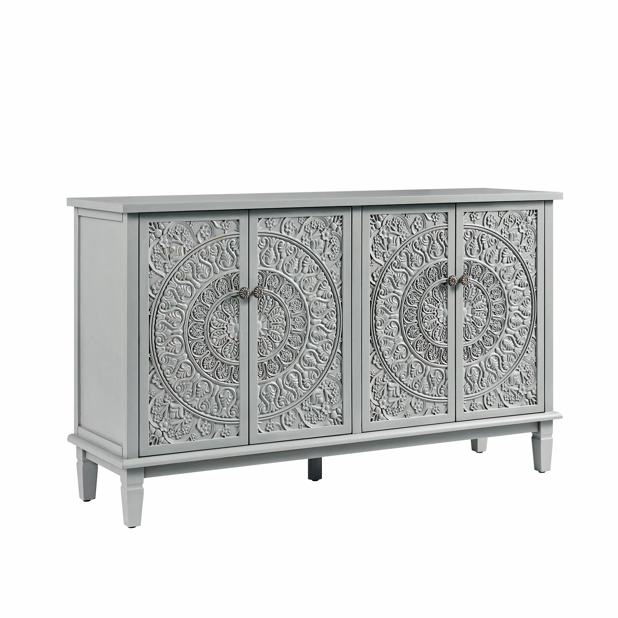 Chantilly Mid Grey Carved Large Sideboard - Image 9