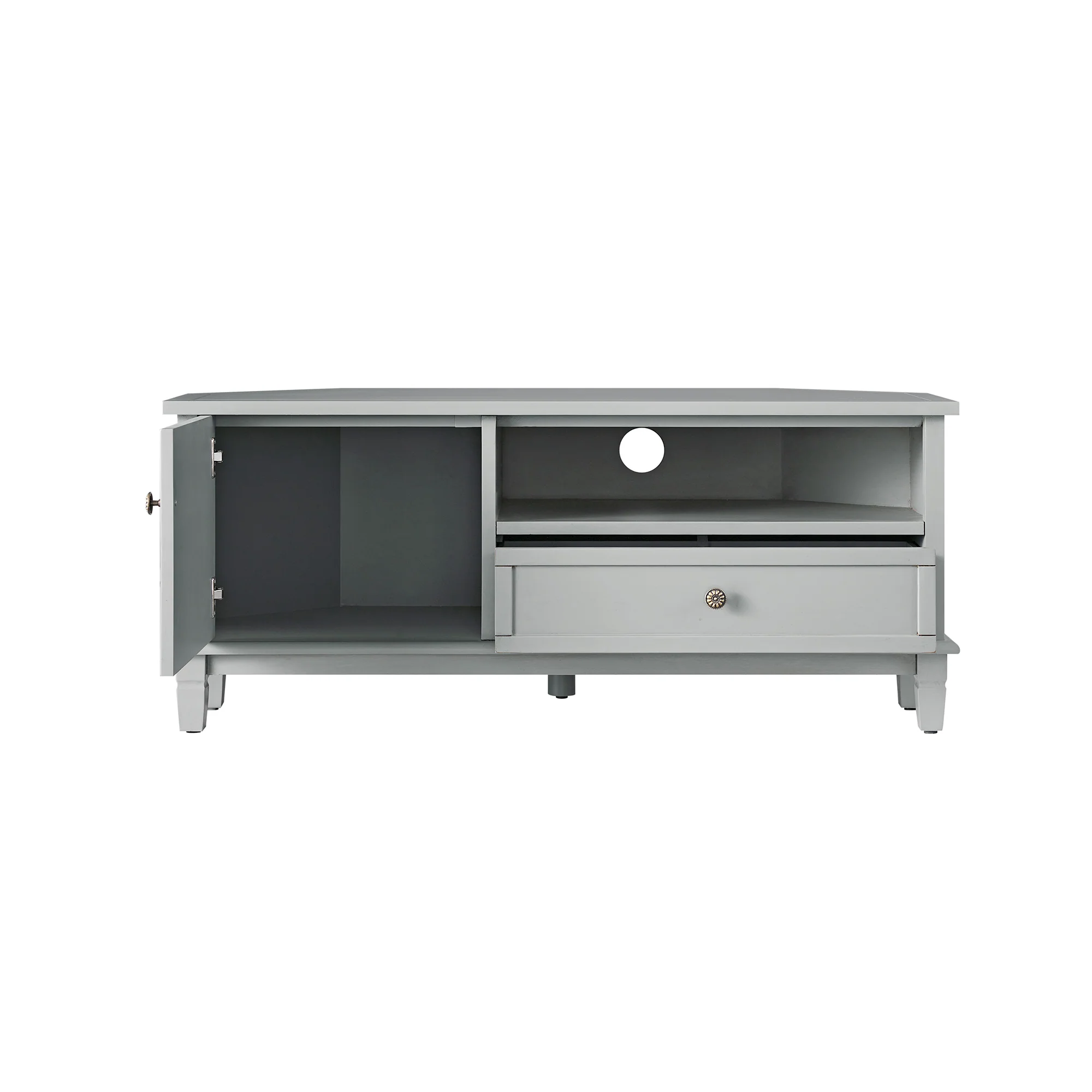 Chantilly Mid Grey Corner TV Unit - Image 11