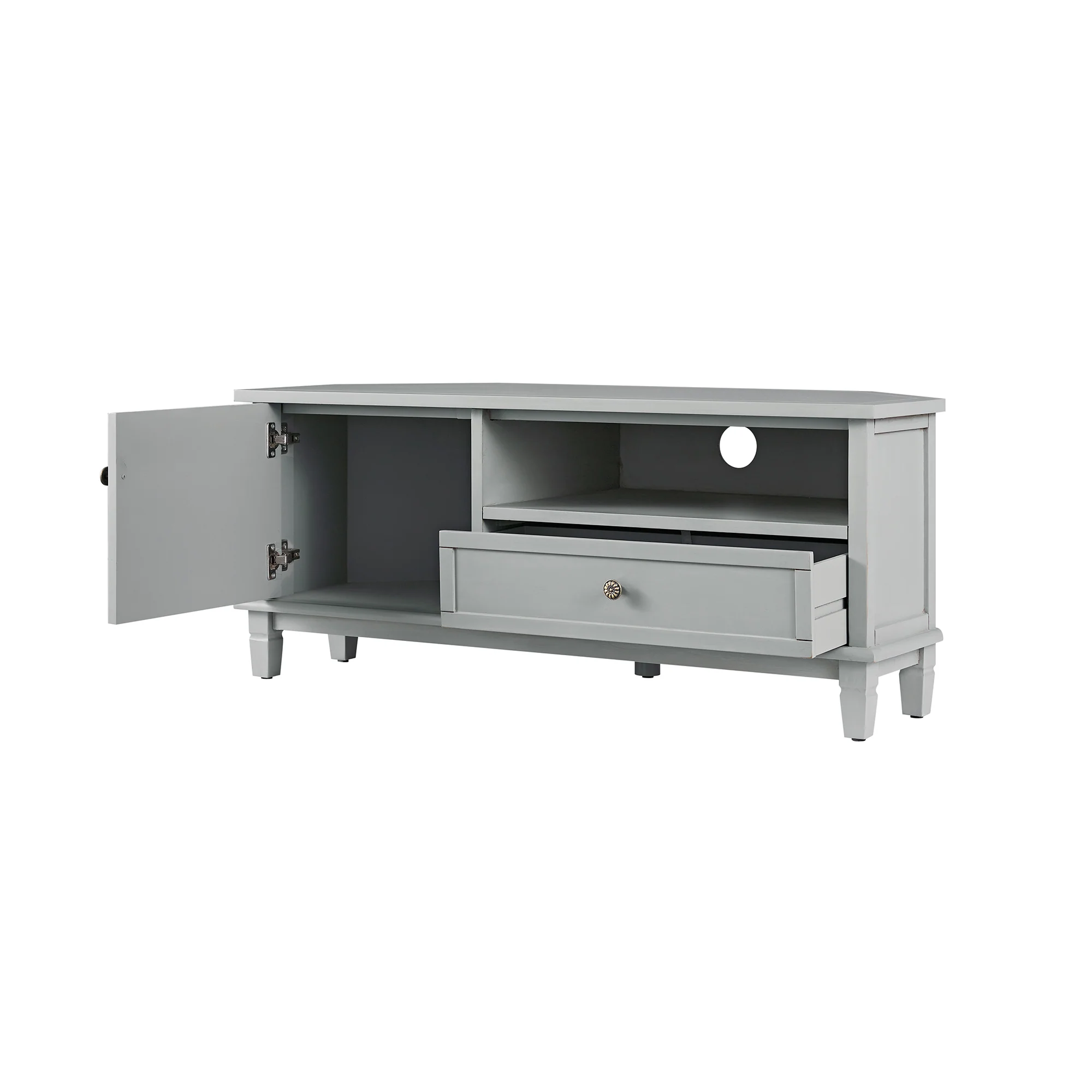 Chantilly Mid Grey Corner TV Unit - Image 12