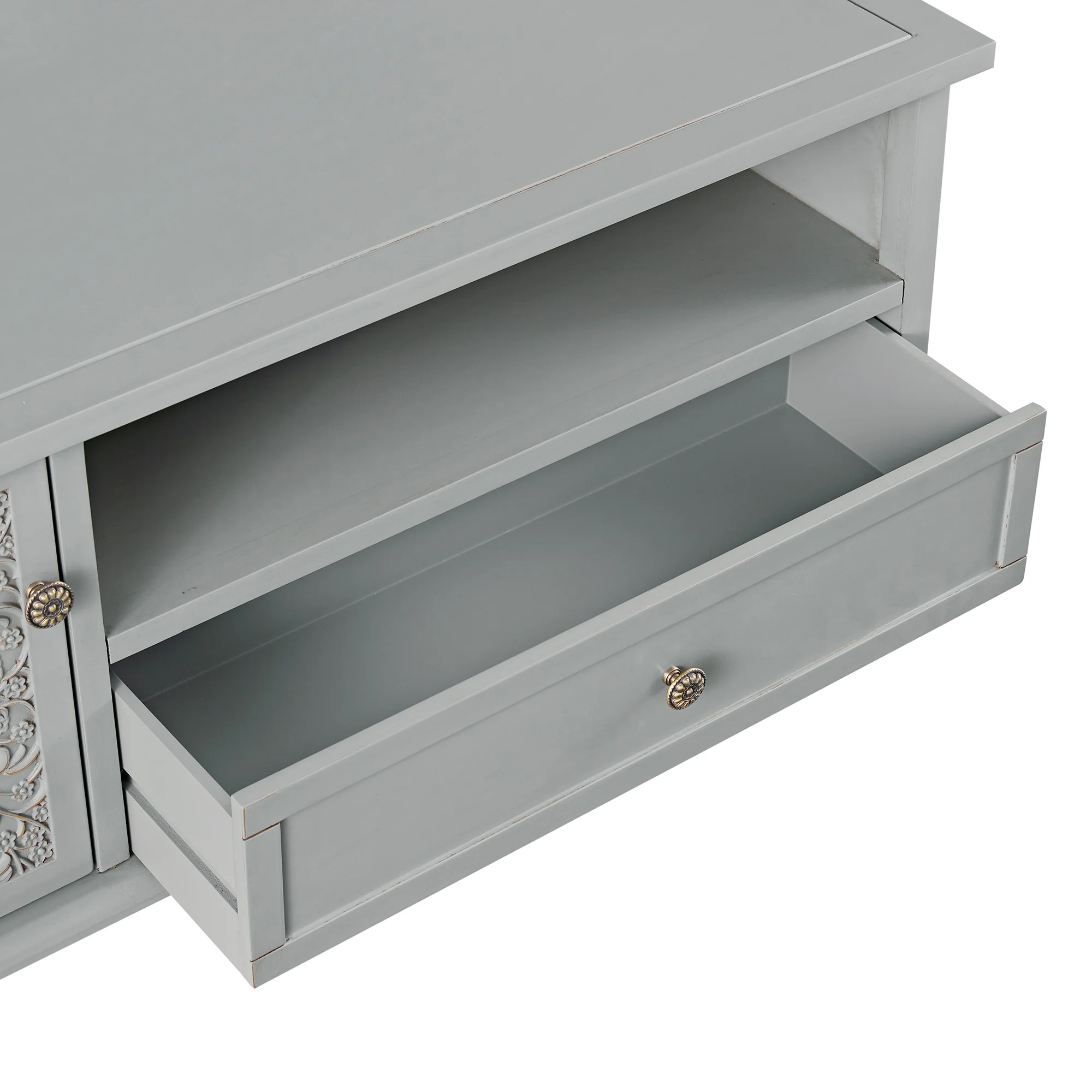 Chantilly Mid Grey Corner TV Unit - Image 16