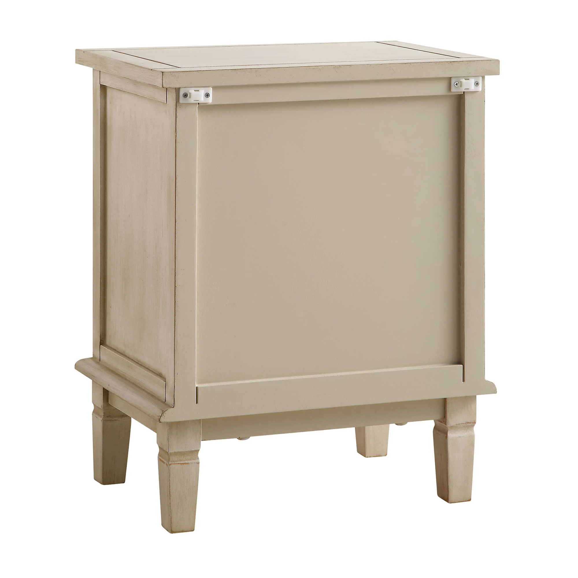 Chantilly Whitewashed Carved 2 Drawer Bedside Table - Image 10