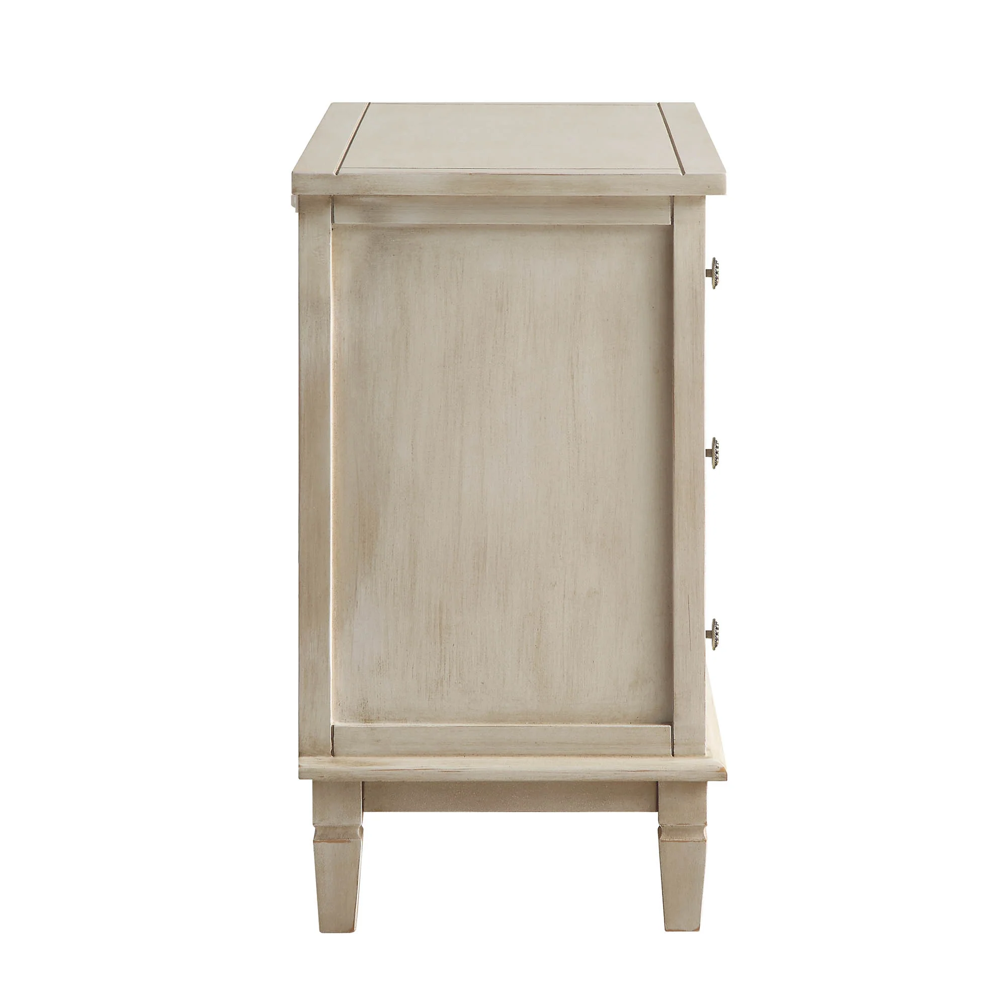 Chantilly Whitewashed Carved 3 Drawer Chest - Image 9
