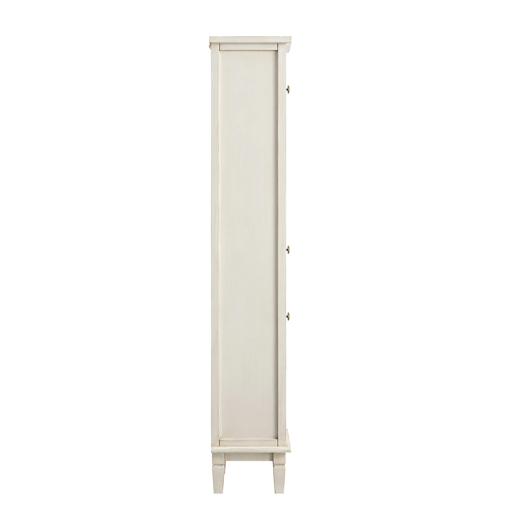 Chantilly Whitewashed Carved Bathroom Tallboy Cabinet - Image 12