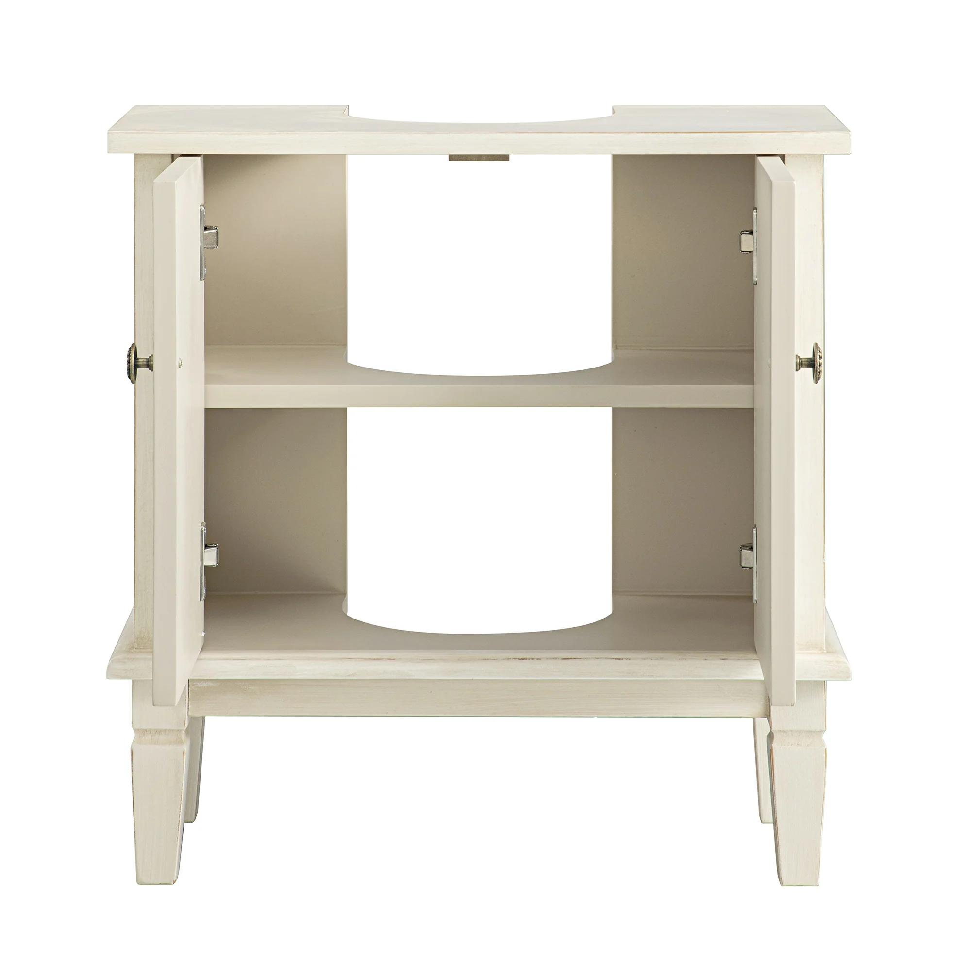 Chantilly Whitewashed Carved Bathroom Undersink Unit - Image 11
