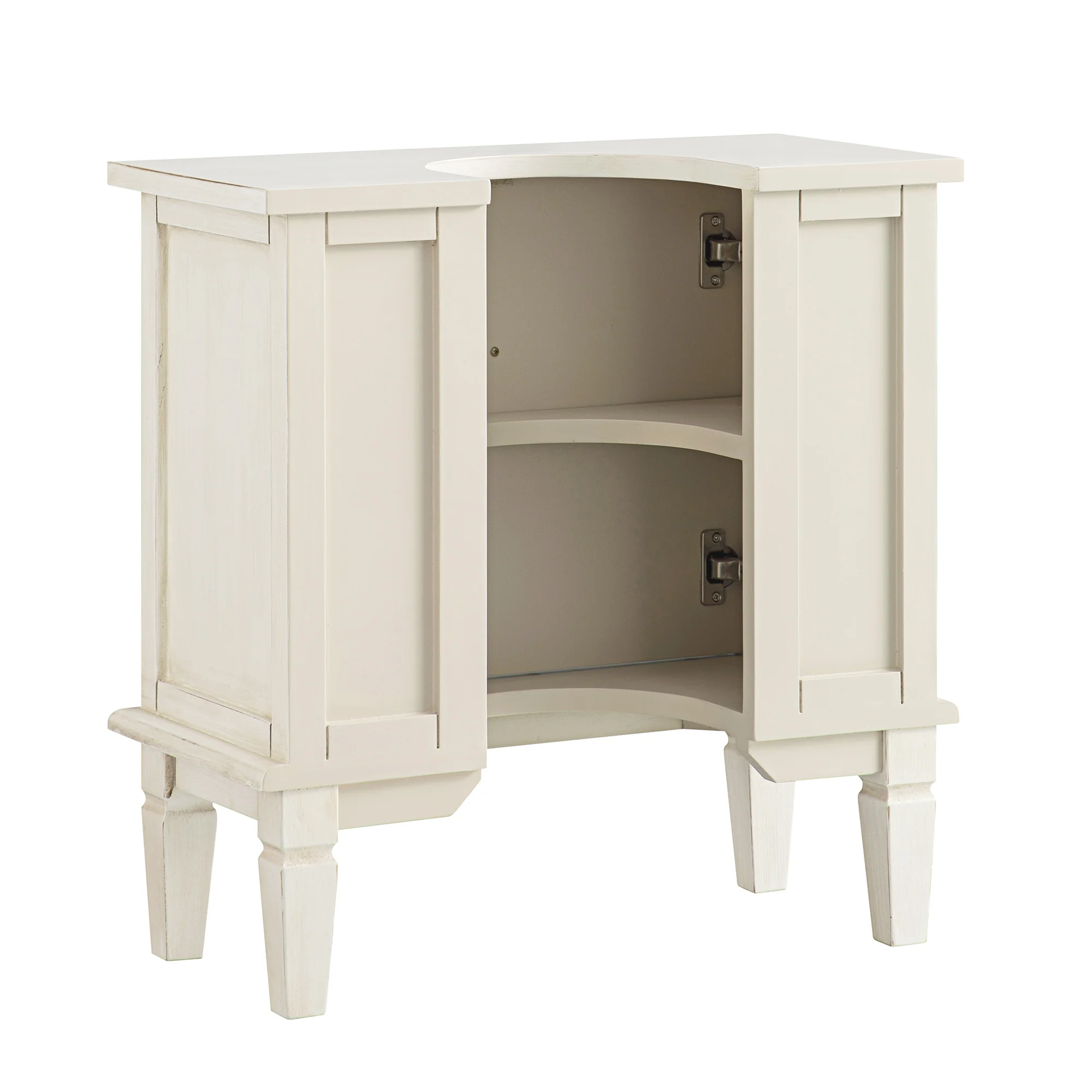 Chantilly Whitewashed Carved Bathroom Undersink Unit - Image 13