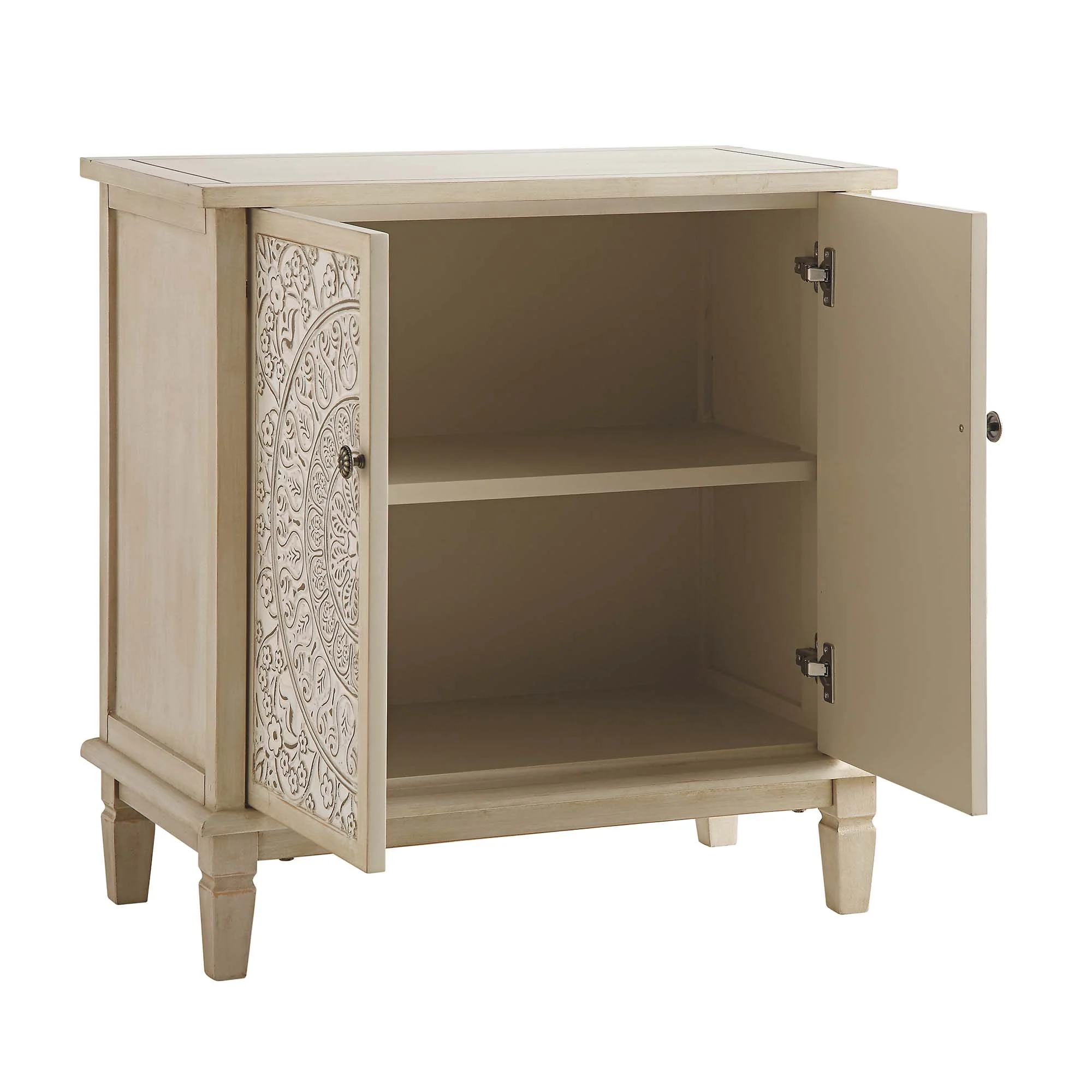 Chantilly Whitewashed Carved Small Sideboard - Image 7