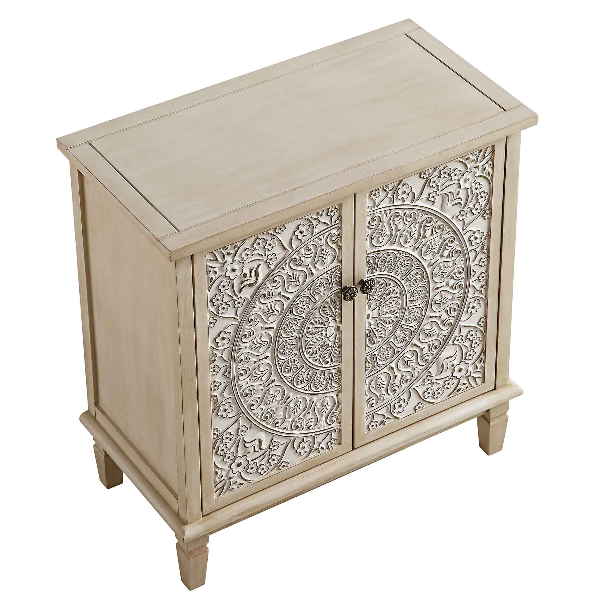 Chantilly Whitewashed Carved Small Sideboard - Image 8