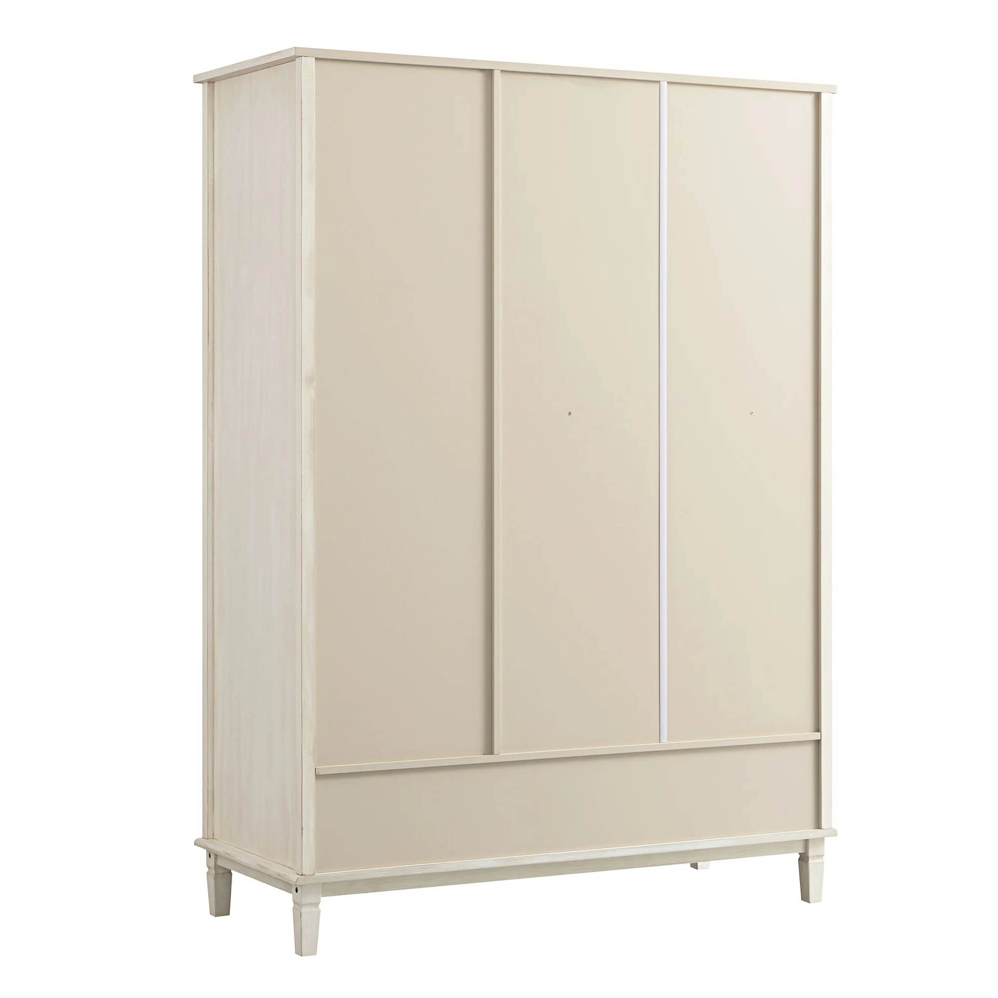 Chantilly Whitewashed Carved Triple Wardrobe - Image 13