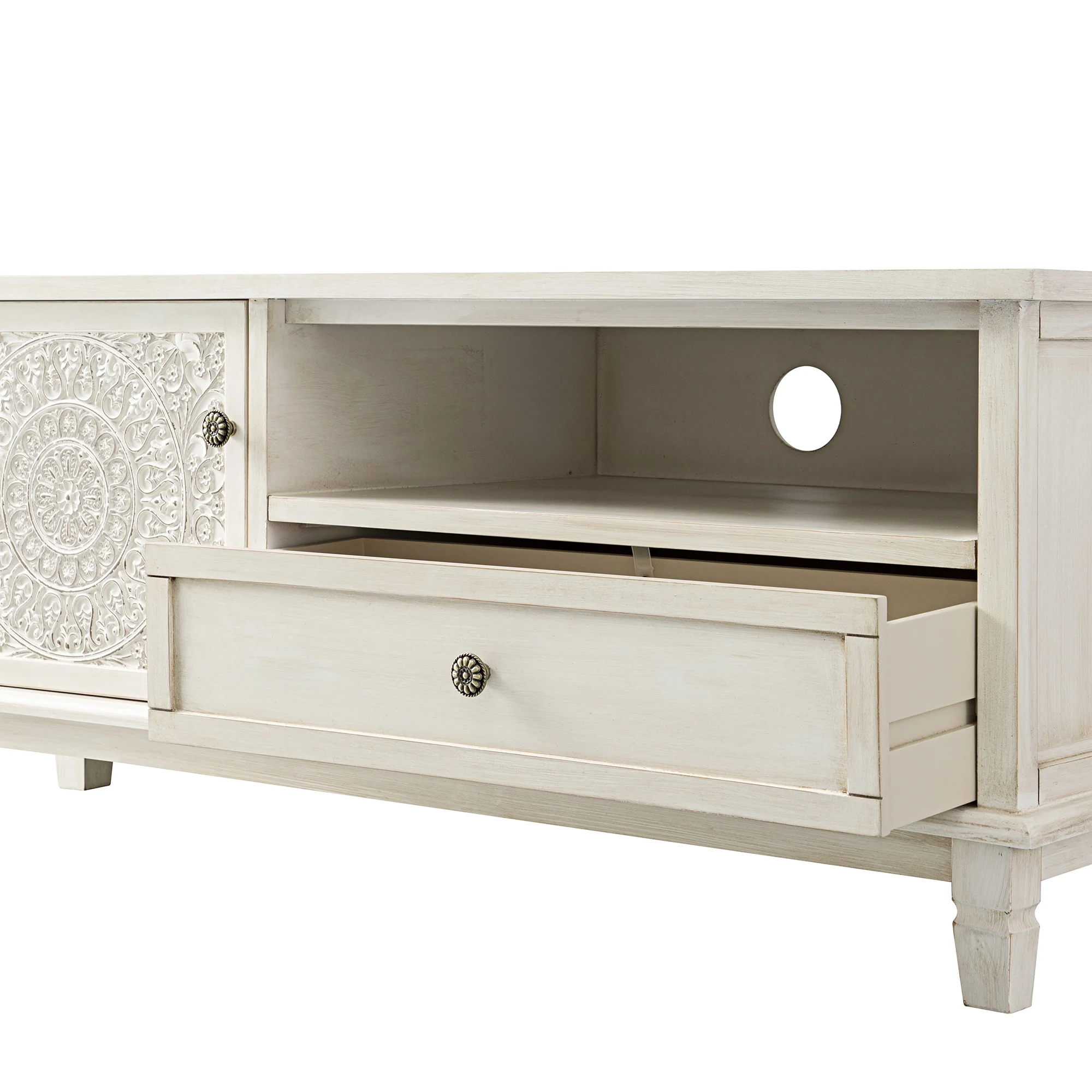 Chantilly Whitewashed Corner TV Unit - Image 16