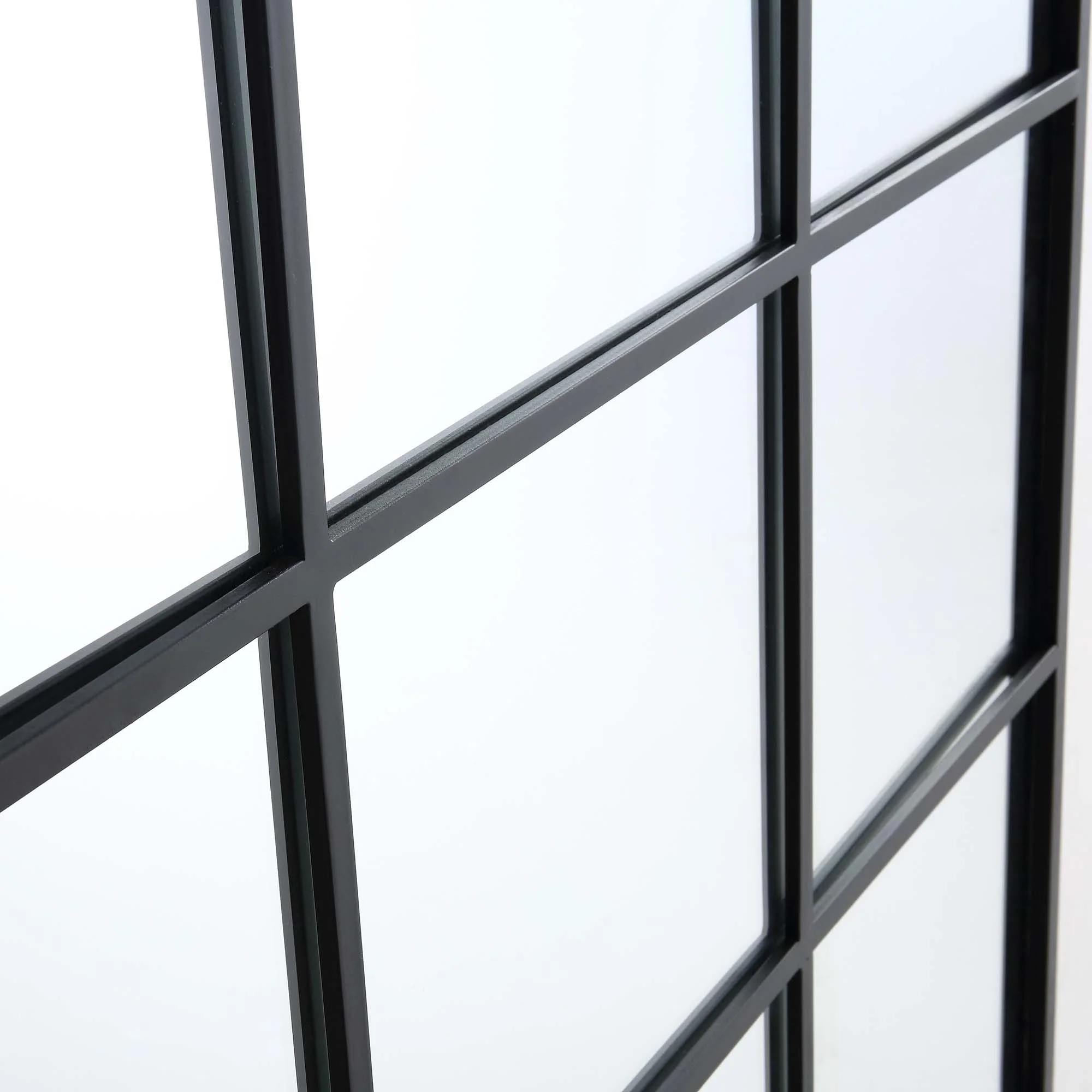 Chardwell Full Length Industrial Metal Window Mirror 180 x 100 cm, Black - Image 7