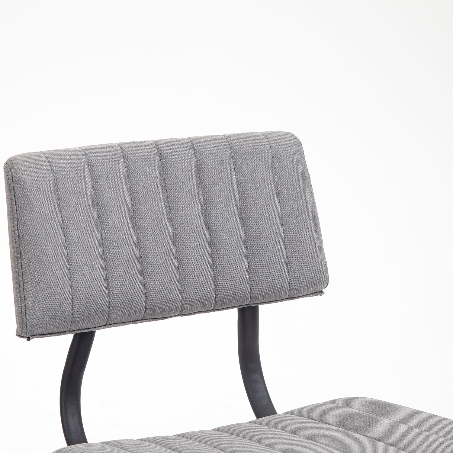 Charlecote Set of 2 Fluted Dining Chairs (Light Grey Linen) - Image 10