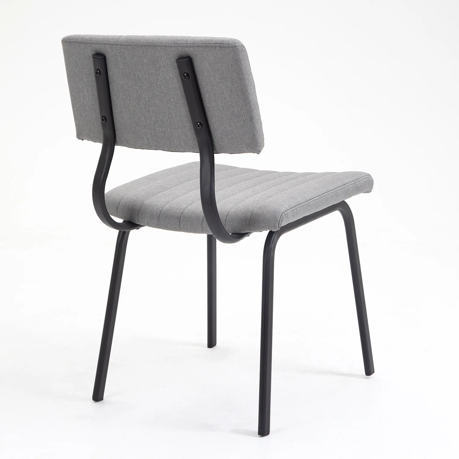 Charlecote Set of 2 Fluted Dining Chairs (Light Grey Linen) - Image 8