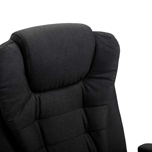 Executive Recline Extra Padded Office Chair Standard, MO17 Black Fabric - Image 7
