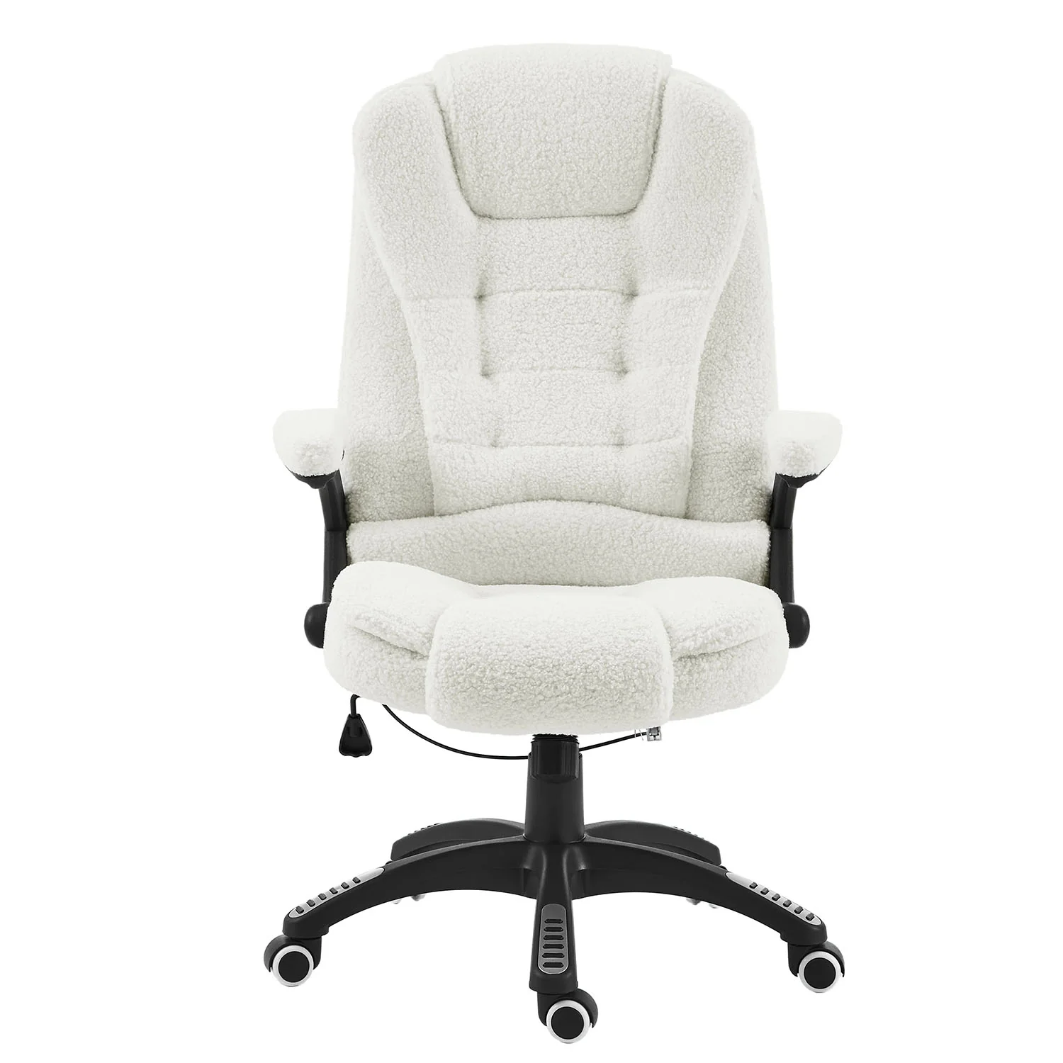 Executive Recline Extra Padded Office Chair Standard, MO17 White Teddy - Image 3
