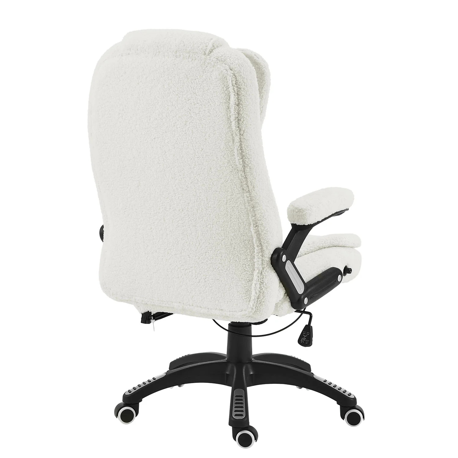 Executive Recline Extra Padded Office Chair Standard, MO17 White Teddy - Image 5