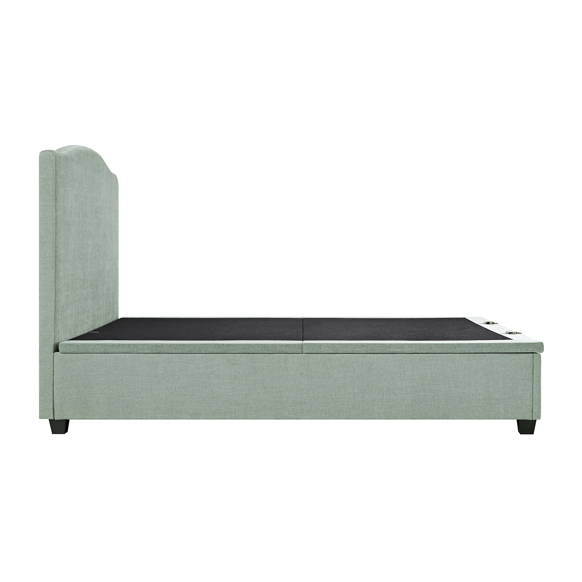 Chilworth Upholstered Ottoman Storage Bed, Water Green Chenille - Image 14