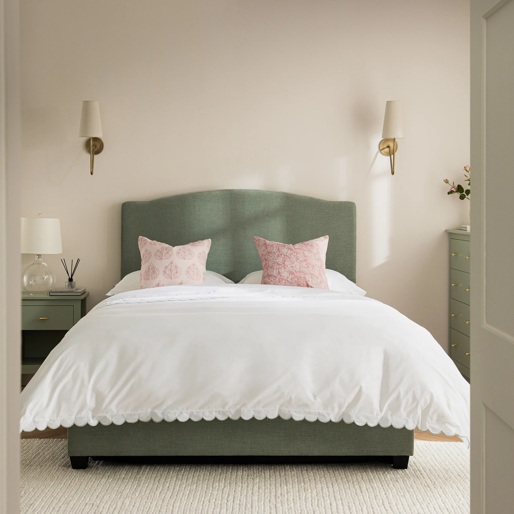 Chilworth Upholstered Ottoman Storage Bed, Water Green Chenille - Image 2