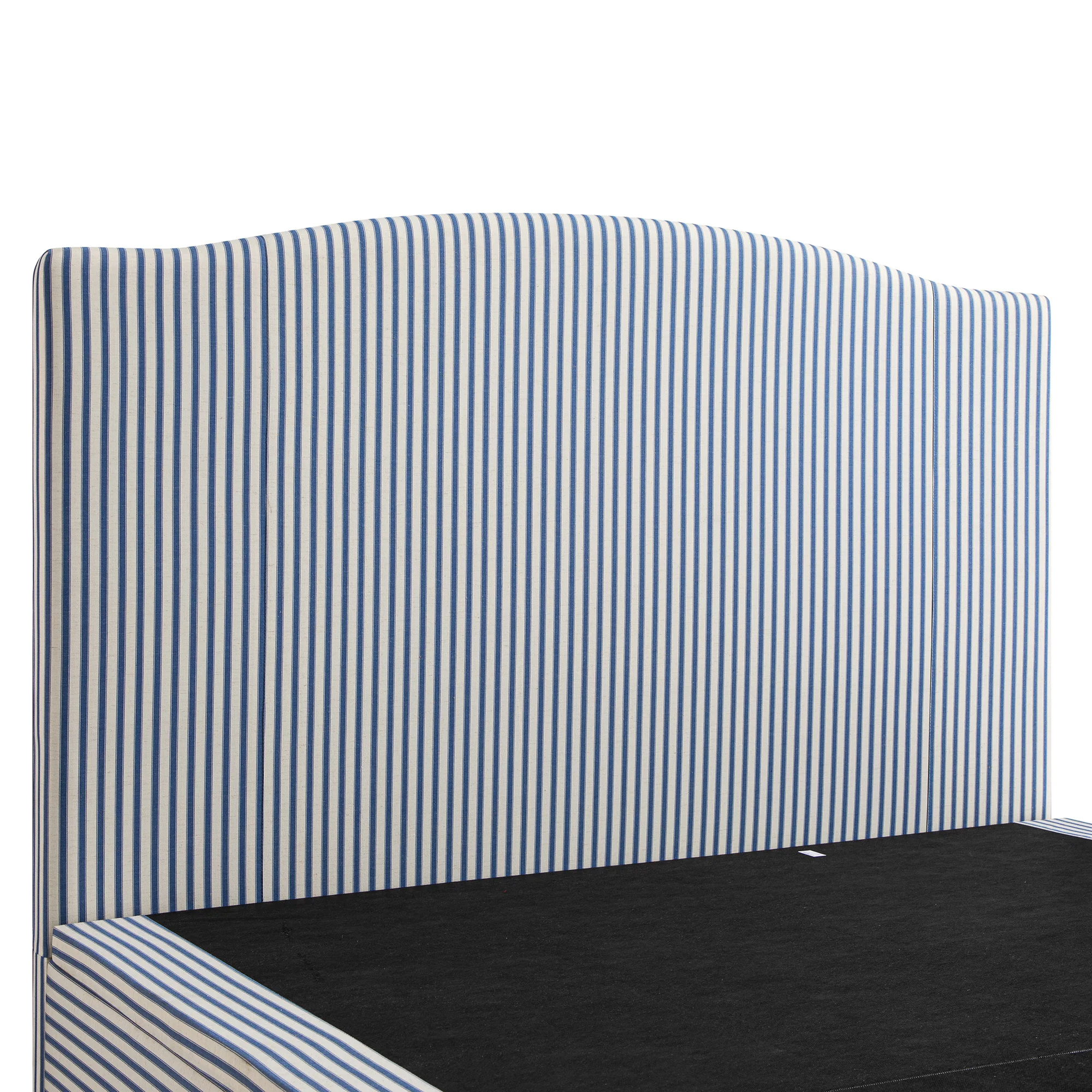 Chilworth Upholstered Ottoman Storage Bed, Blue Stripe Linen Blend - Image 18