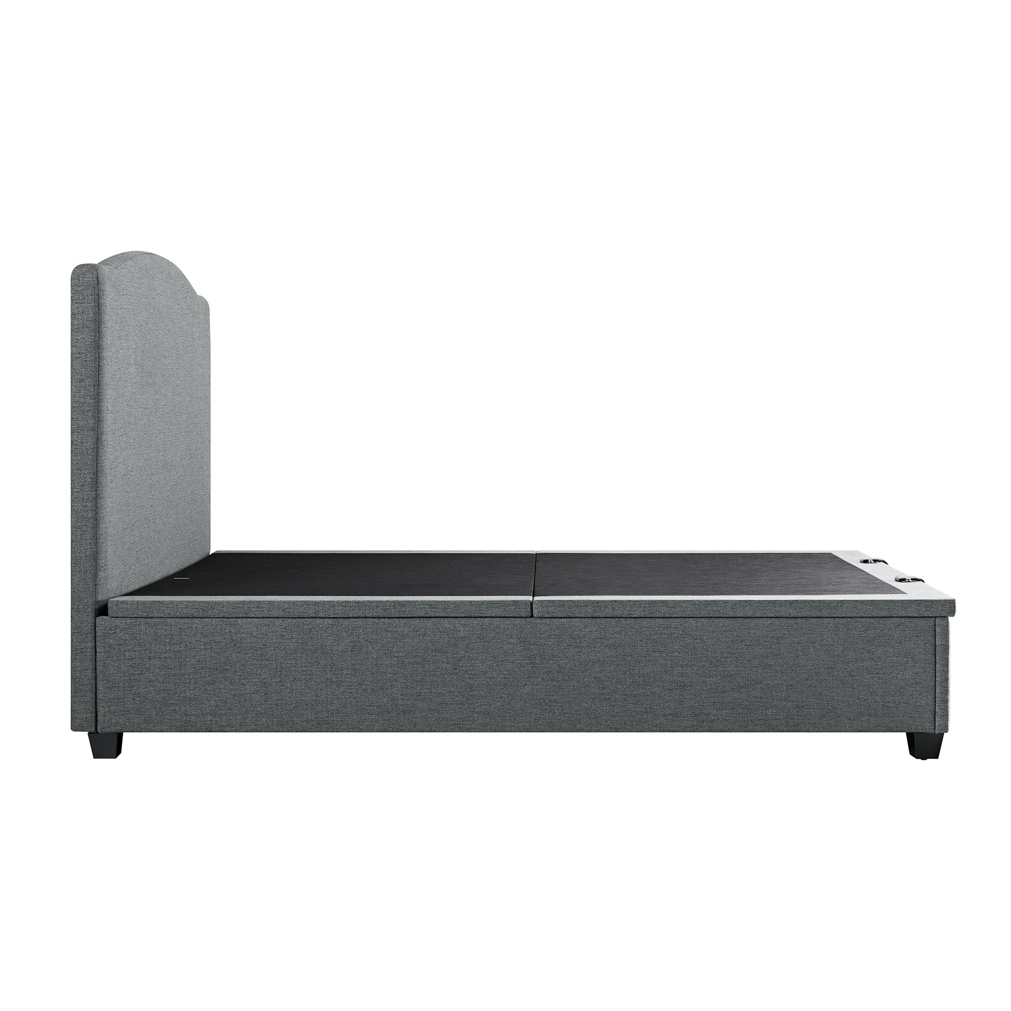 Chilworth Upholstered Ottoman Storage Bed, Dark Grey Weave Fabric - Image 14