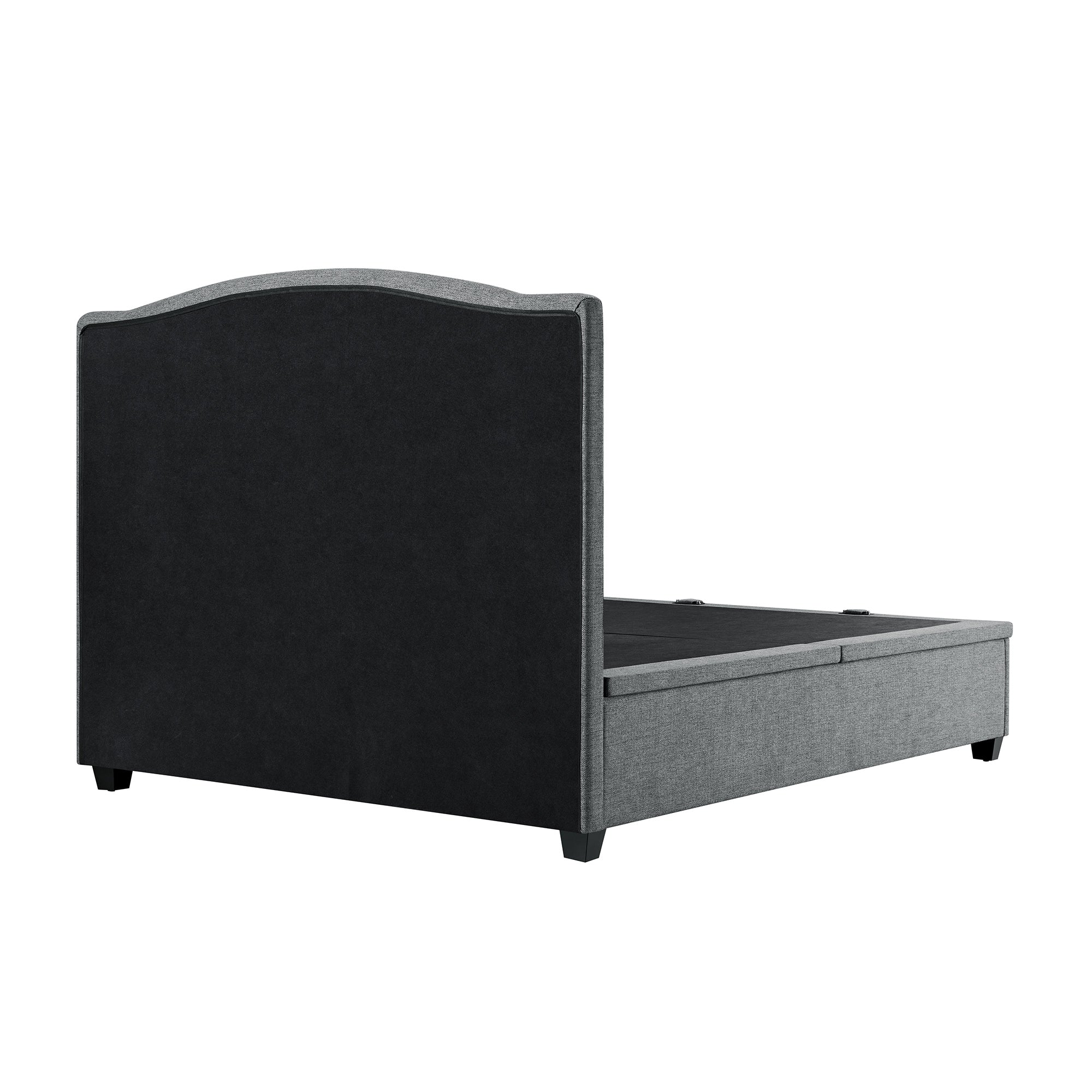 Chilworth Upholstered Ottoman Storage Bed, Dark Grey Weave Fabric - Image 15
