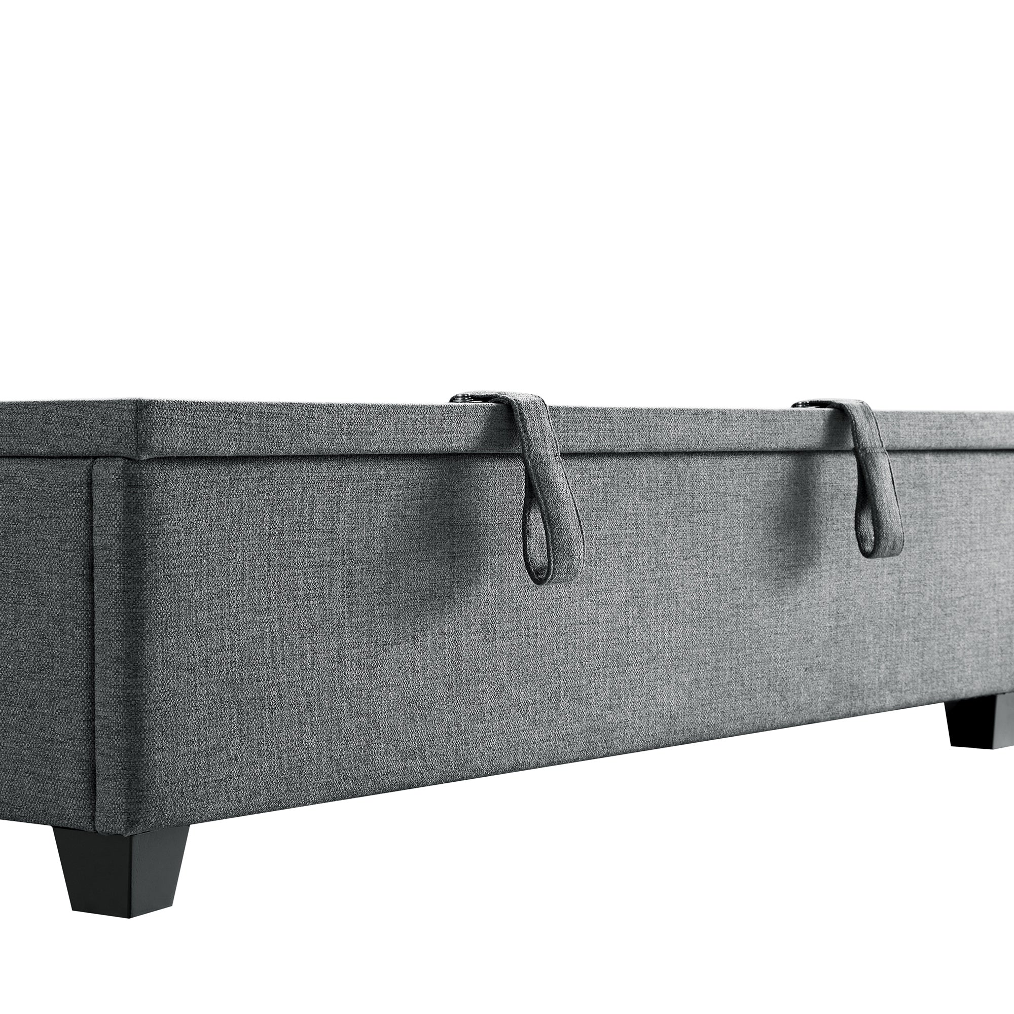 Chilworth Upholstered Ottoman Storage Bed, Dark Grey Weave Fabric - Image 18