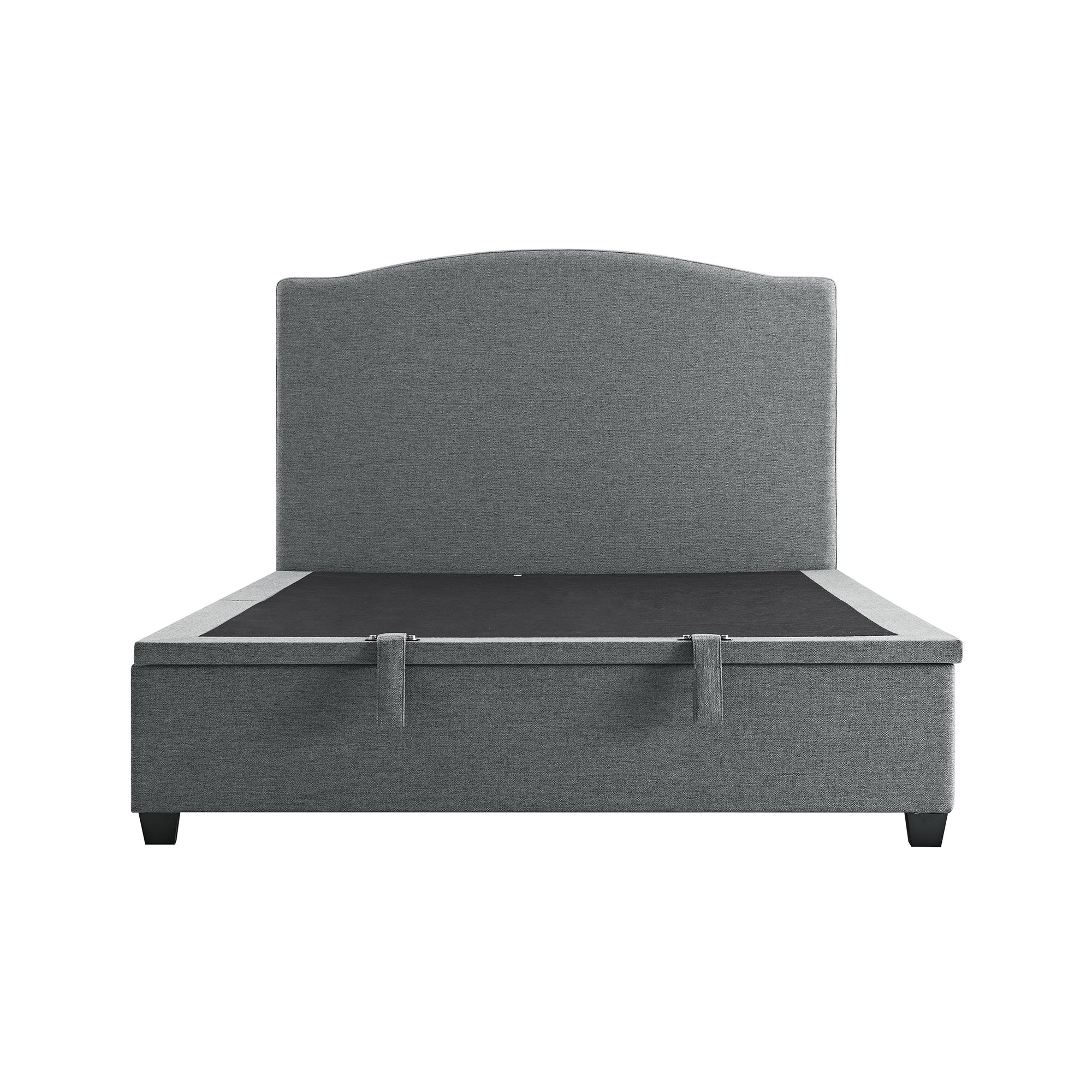 Chilworth Upholstered Ottoman Storage Bed, Dark Grey Weave Fabric - Image 9