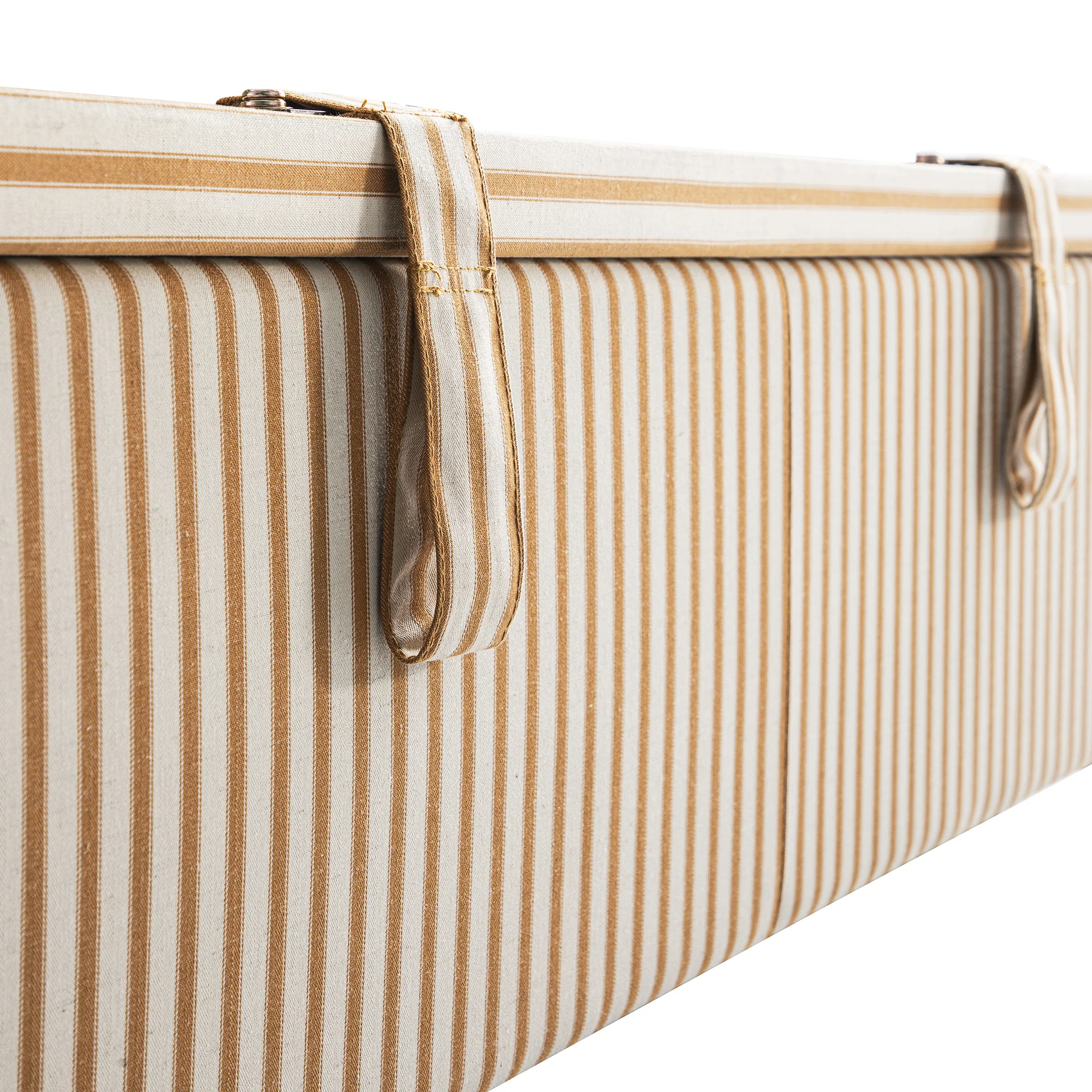 Chilworth Upholstered Ottoman Storage Bed, Ochre Stripe Linen Blend - Image 17