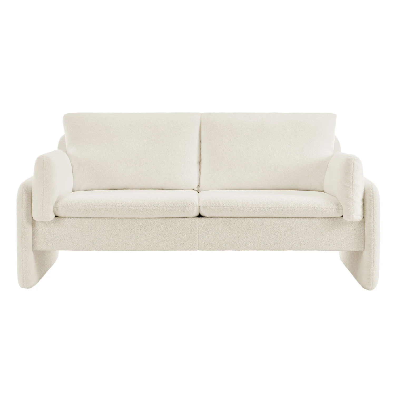 Clapham 2-Seater Ecru Boucle Sofa - Image 4