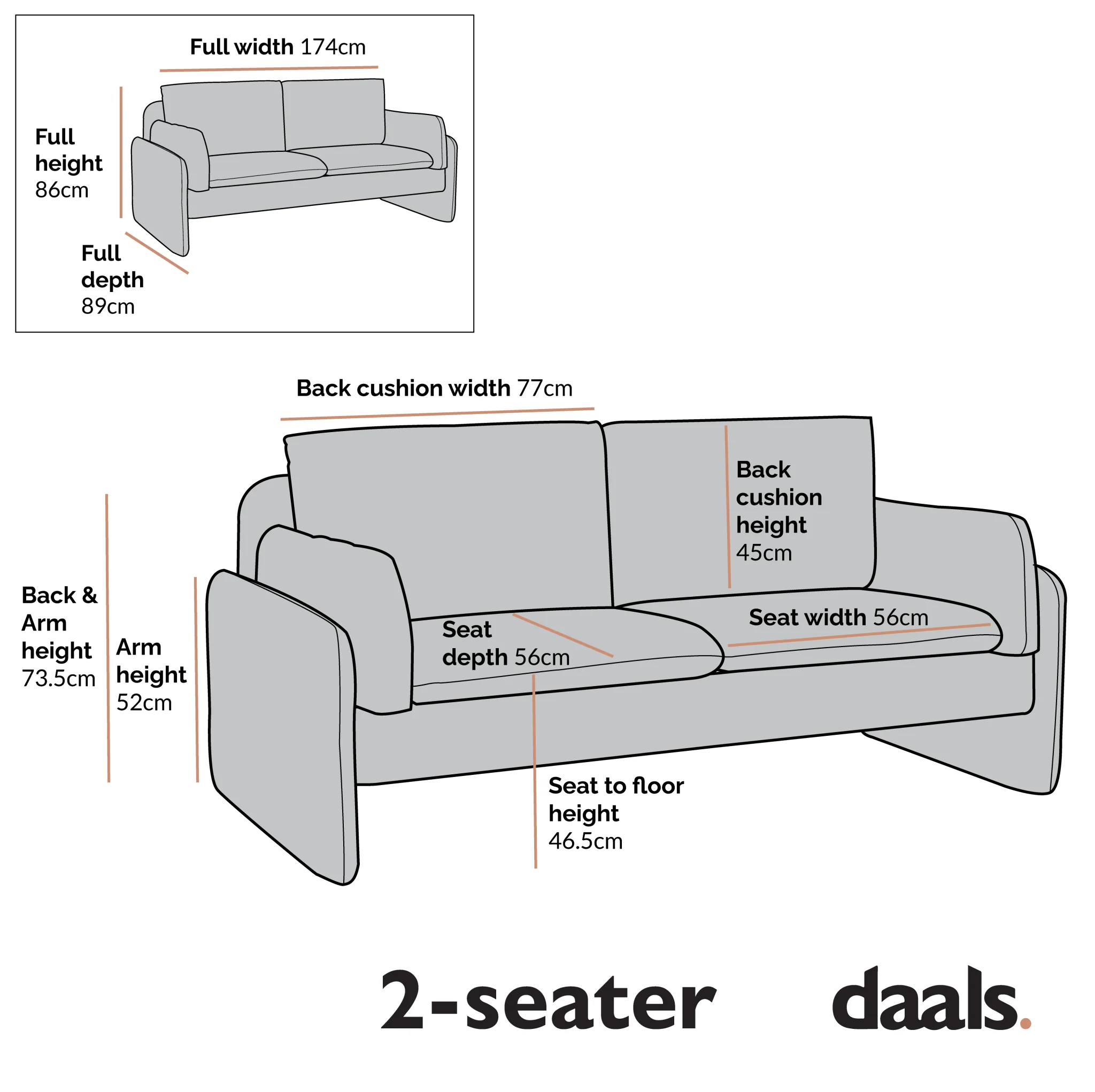 Clapham 2-Seater Ecru Boucle Sofa - Image 6