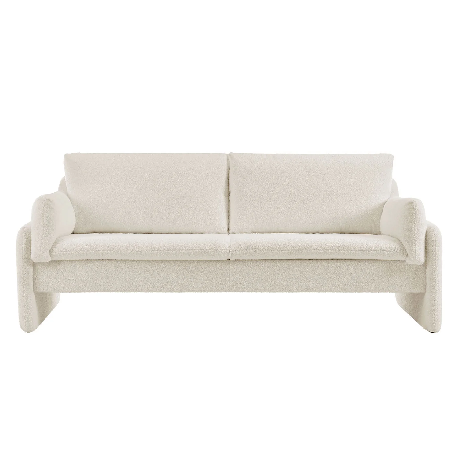 Clapham 3-Seater Ecru Boucle Sofa - Image 4