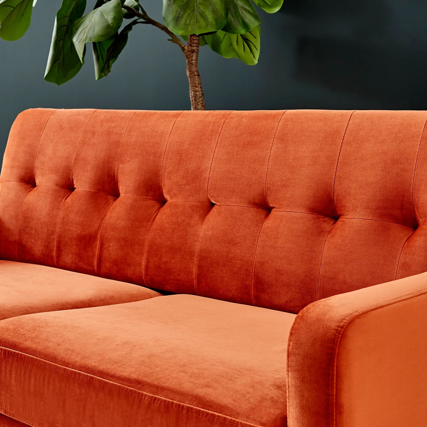 Clarence Sofa Range in Burnt Orange Velvet - Image 7