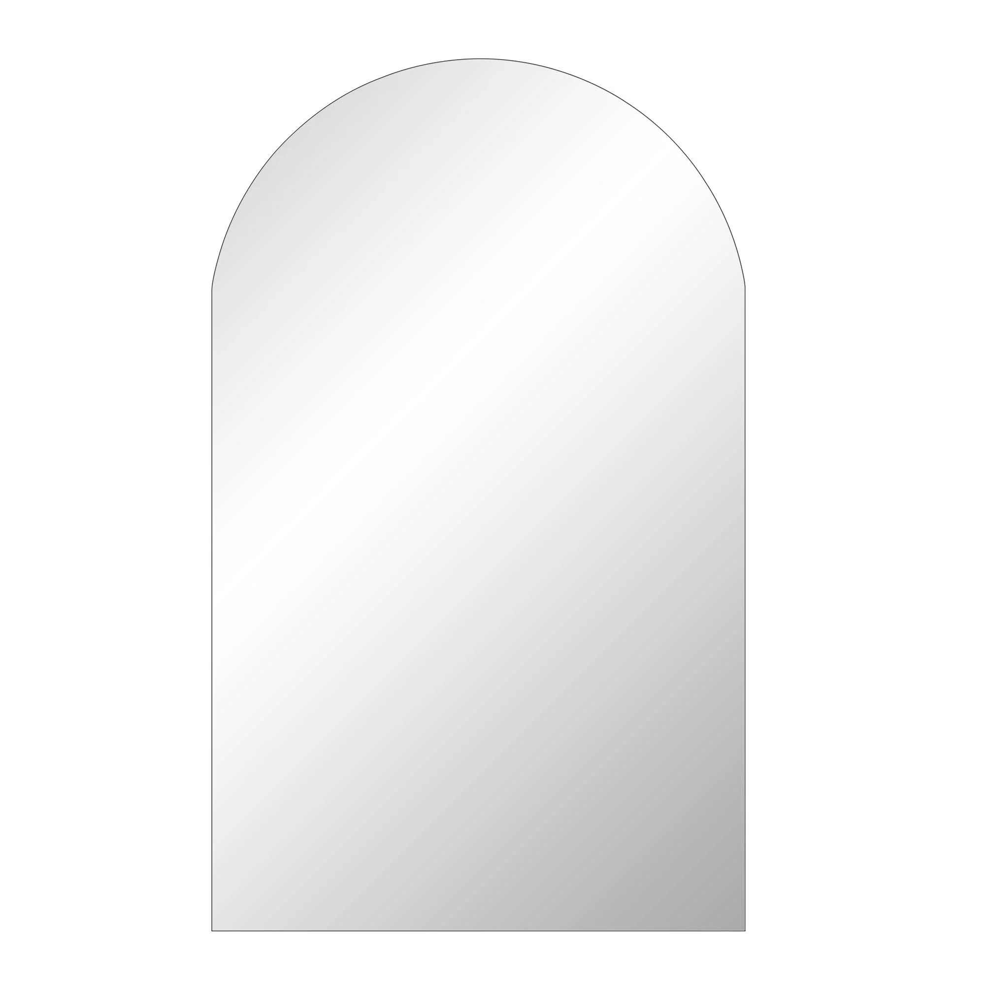 Concord Arched Frameless Full Length Extra Large Mirror 180cm x 110cm - Image 3