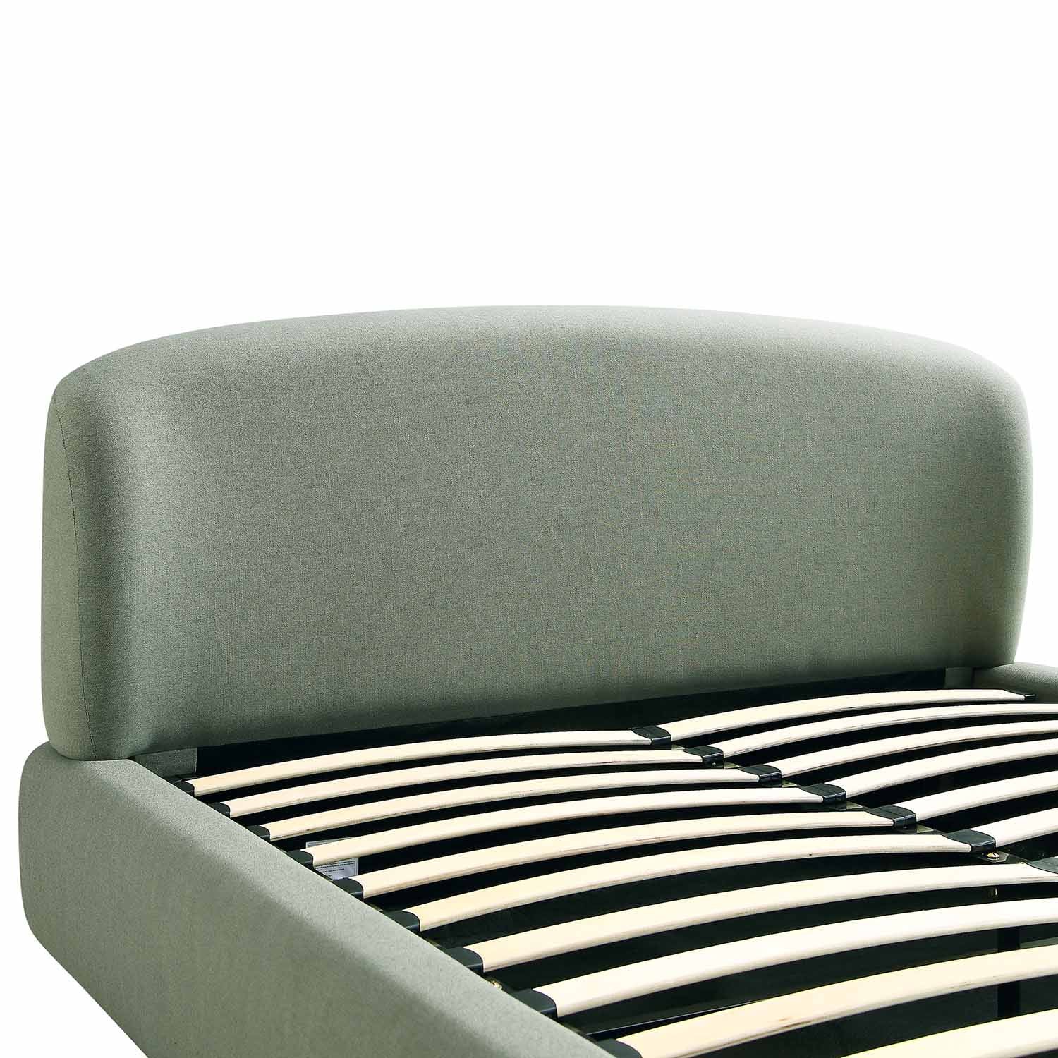 Constance Winged Headboard Ottoman Storage Bed, Olive Linen - Image 12